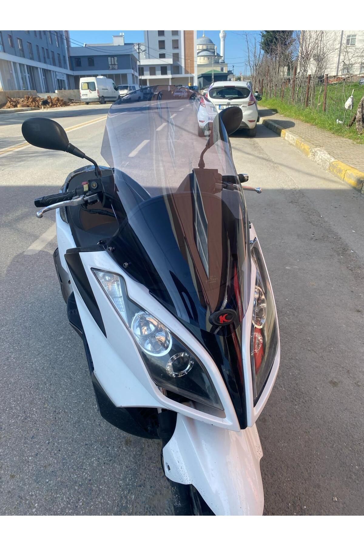 Kymco Downtown  200 300 Siperlik Ön Cam 2011 2015 Model 78cm Füme Renkli 4mm UZUN CAM