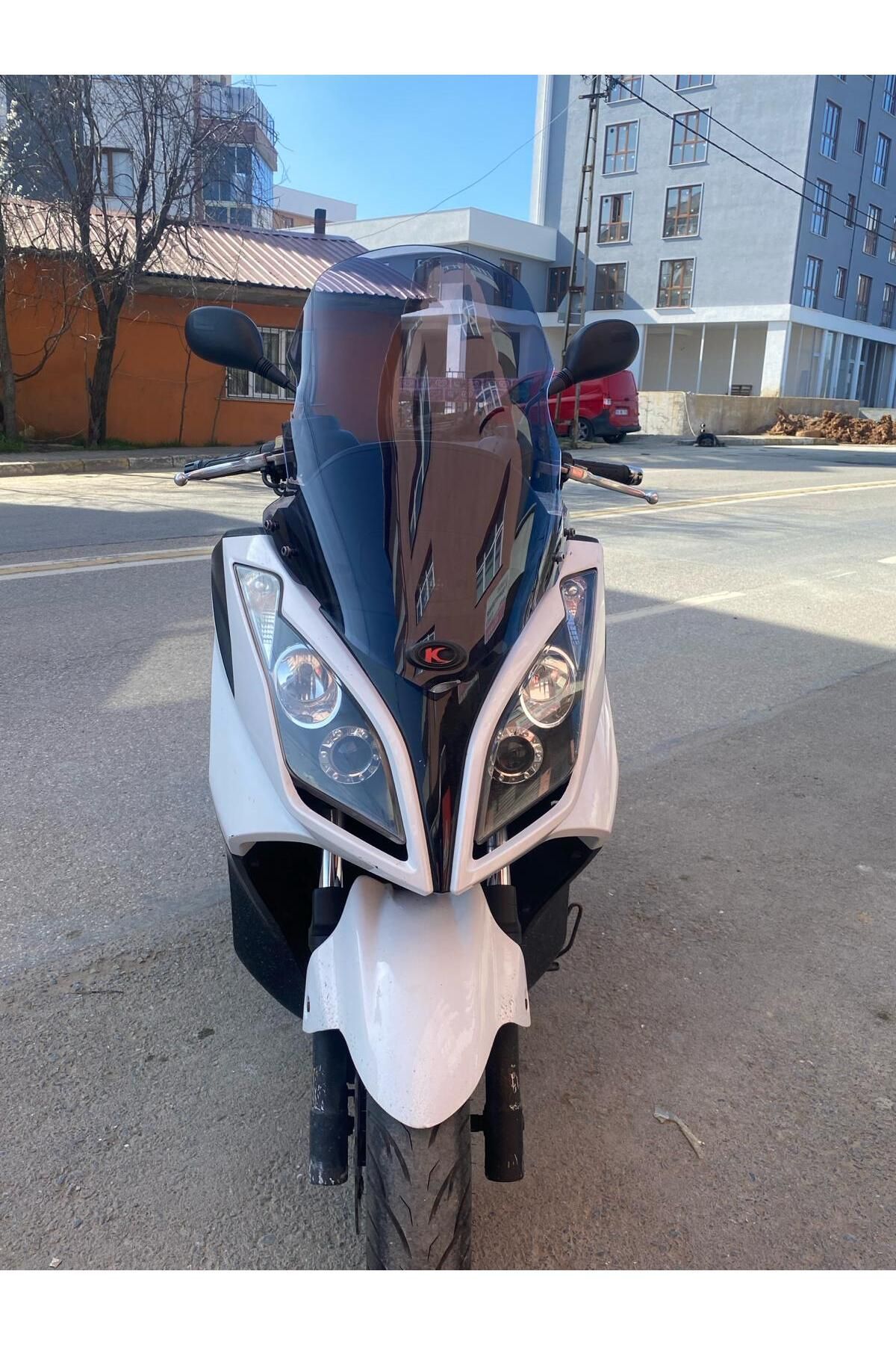 Kymco Downtown  200 300 Siperlik Ön Cam 2011 2015 Model 78cm Füme Renkli 4mm UZUN CAM