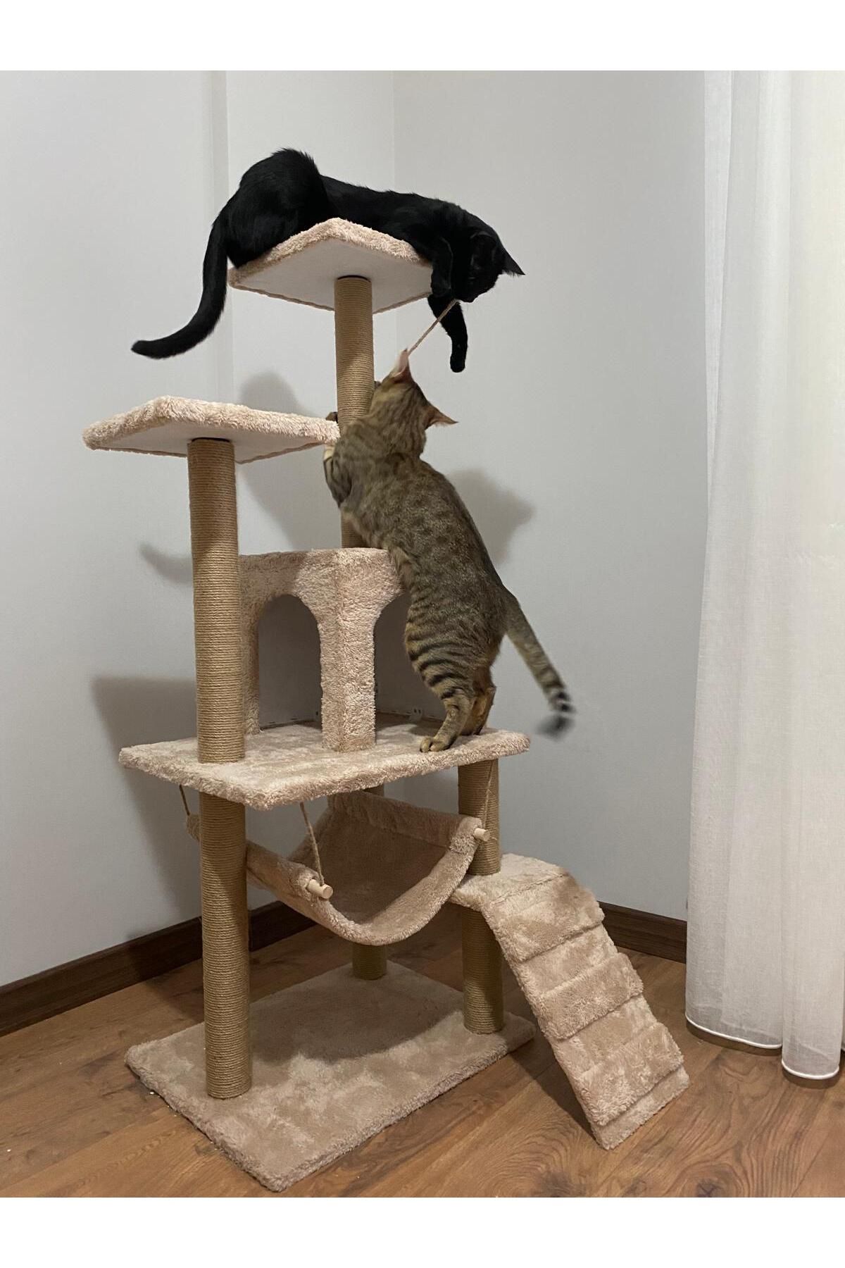 pethomealpi-Luxury Cat Scratching House and Play Platform - with Hammock and Nest 1