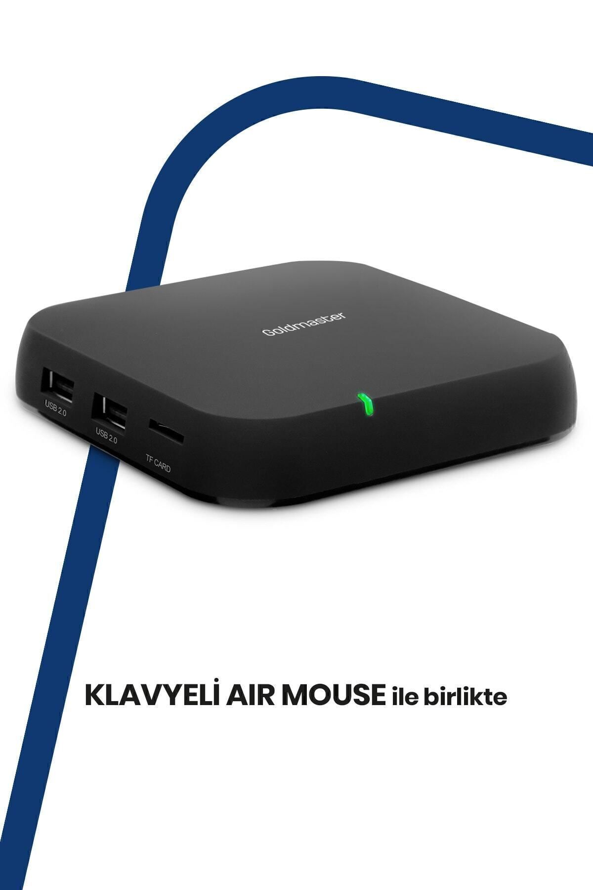 GOLDMASTER-Netta 3 Android 4k Ultra HD Media Player TV Box with Smart Remote Control Keyboard and Air Mouse 6