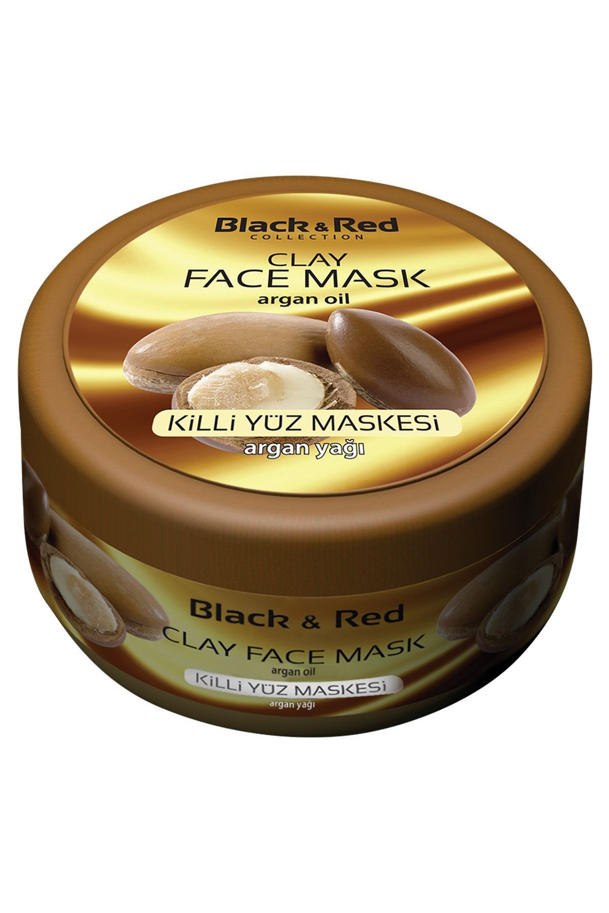 ماسک خاک رس طبیعی آرگان زغال سنگ 400 گرم در 2 Black Red