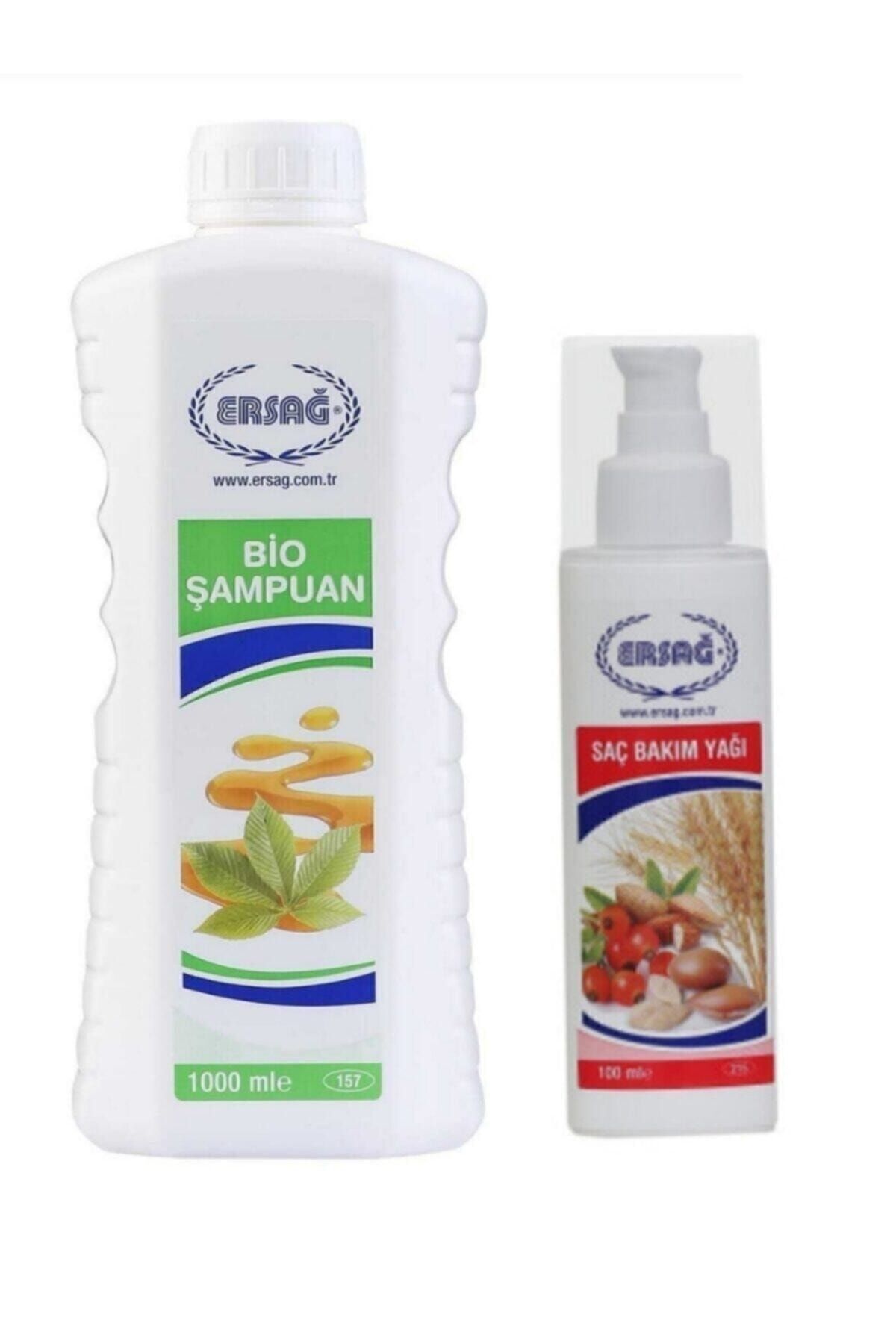 شامپو بیو 1000 میلی لیتر + روغن مراقبت از مو 100 میلی لیتر Ersağ
