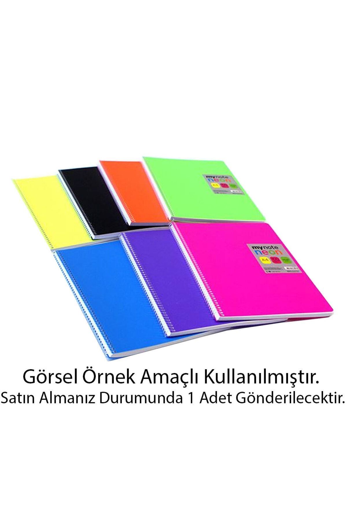 Mynote-Neon Project A4 100 Sheets Checkered Notebook Uc38000-k 2