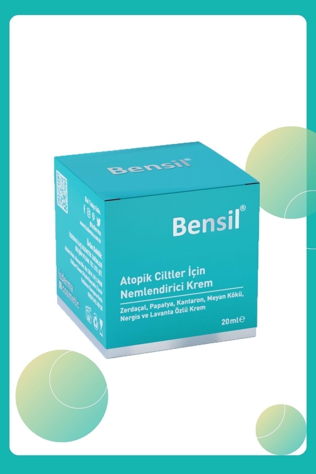 کرم مرطوب کننده پوست آتوپیک 20 میلی لیتر Bensil