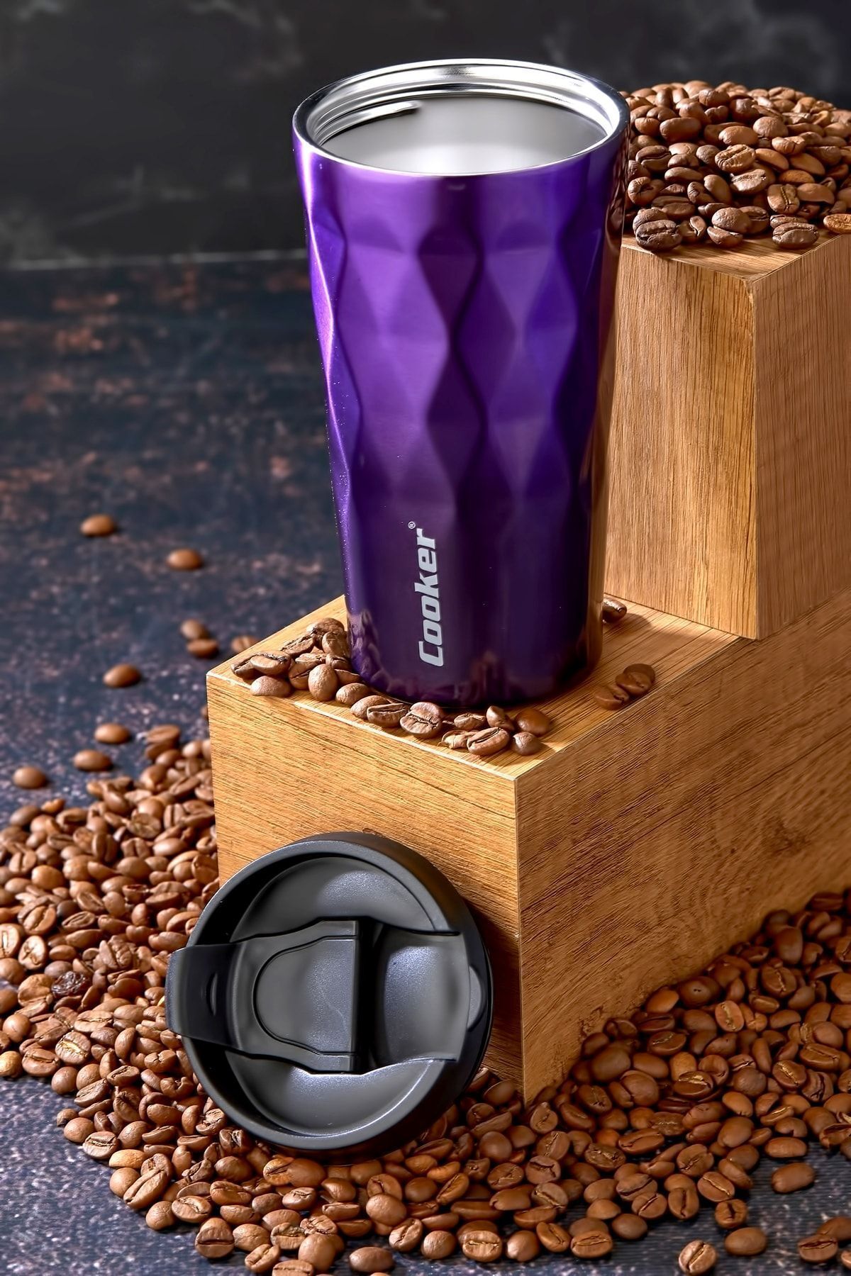 فلاسک بنفش استیل جدید 0.35 میل از ضد زنگ 350 Thermos Tea Picnic Camp Café Hotel Cooker