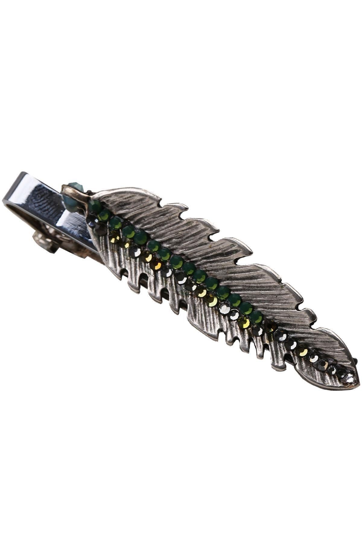 La Pescara Erkek Gümüş Renk Yaprak Motif Kravat İğnesi KIY131 KRVT8690002221868