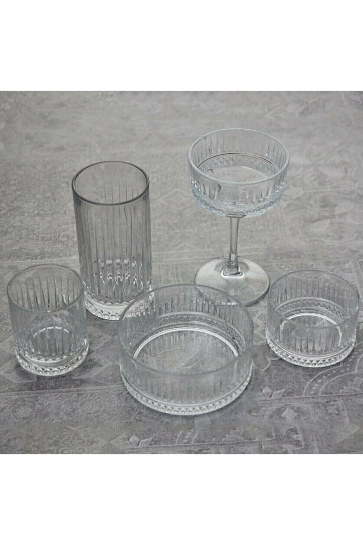 لیوان سفید Elysia Series 60 Piece Glass Drink Presentation Treat ست کامل 2800 Paşabahçe