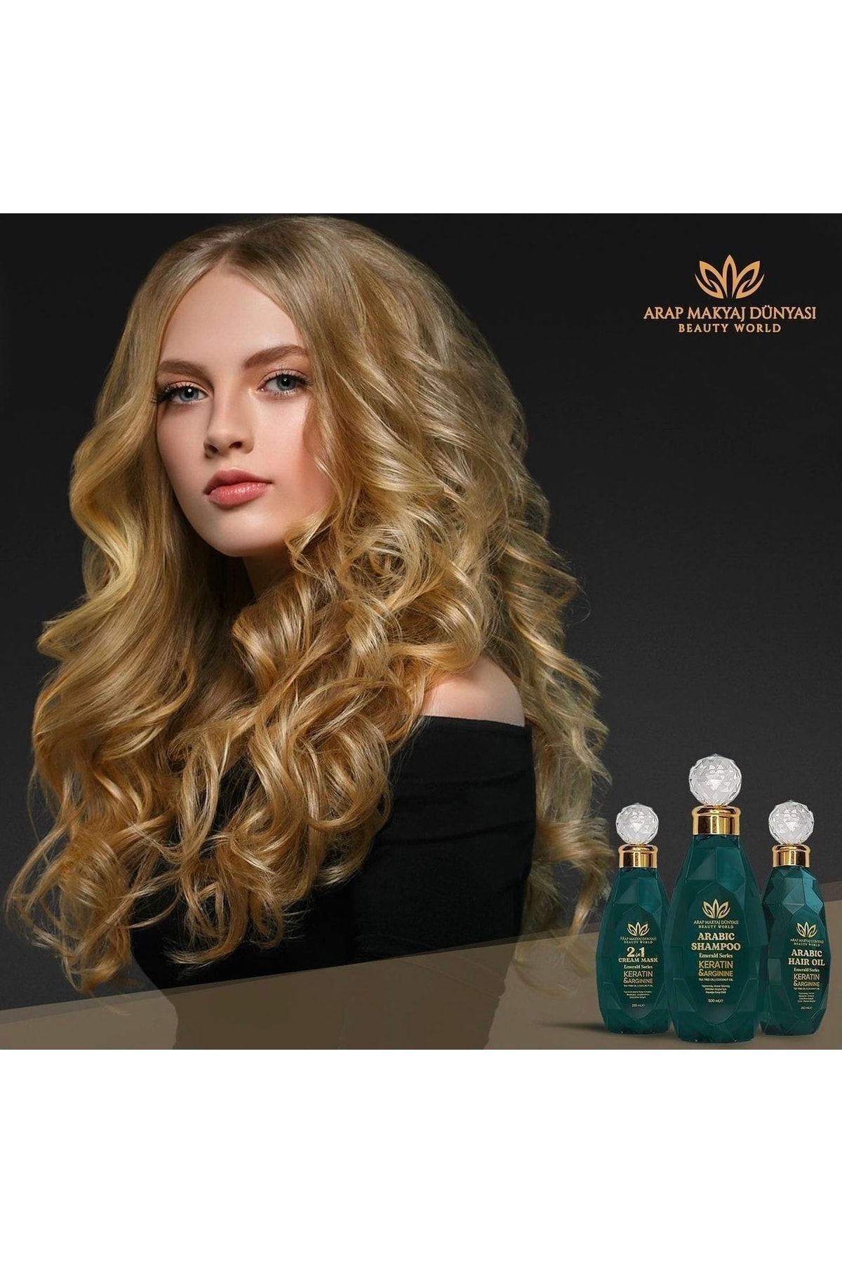 3'lü Set Arap Yağı 250ml & Şampuanı 500ml & Saç Maskesi Ve Kremi 250ml — Emerald3RBA — تصویر 7 از 8