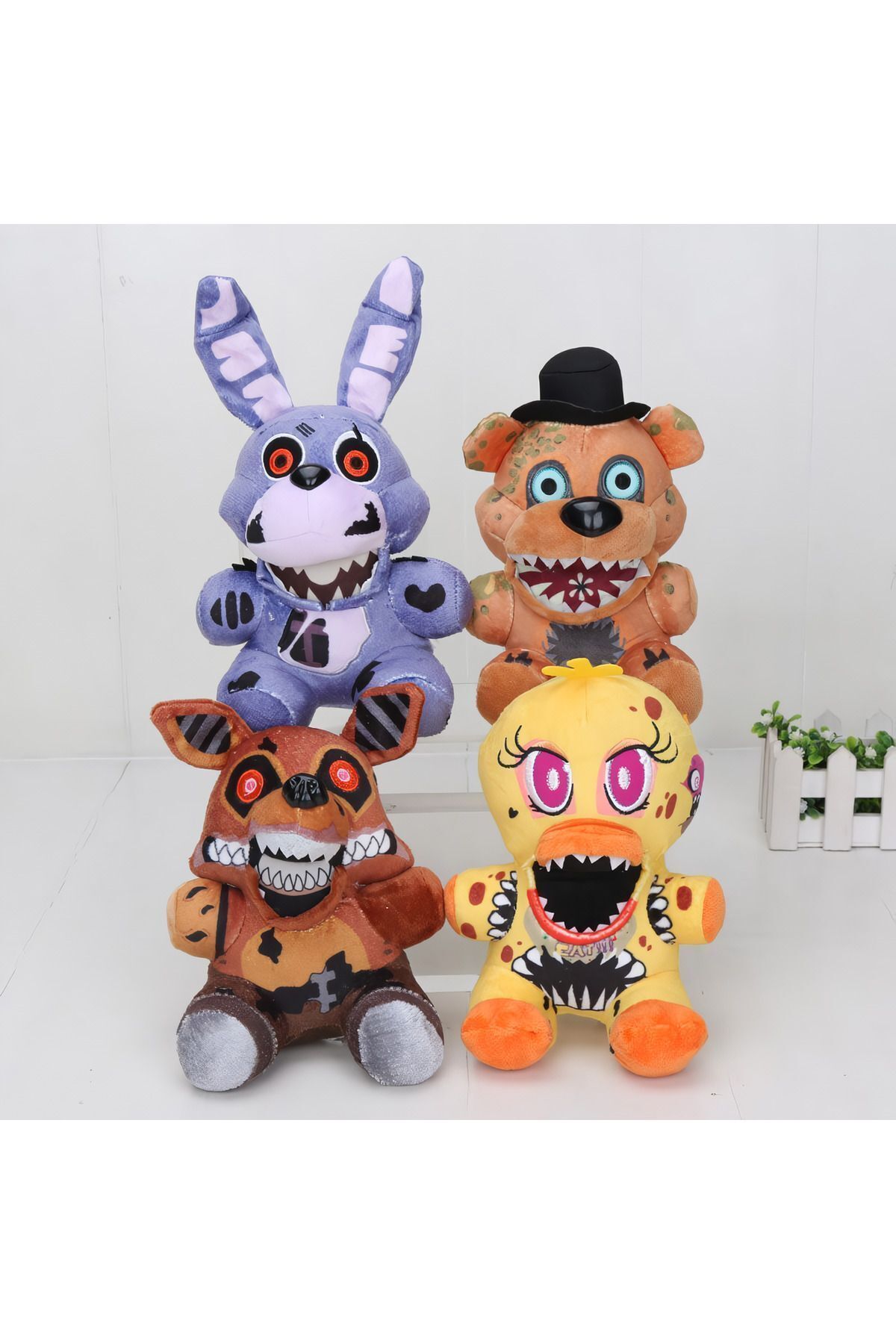 e life shop Five Nights At Freddy s Fnaf Bonnie Chica Foxy Freddy 4 Piece Plush Toy Set Play Sleep Buddies Trendyol