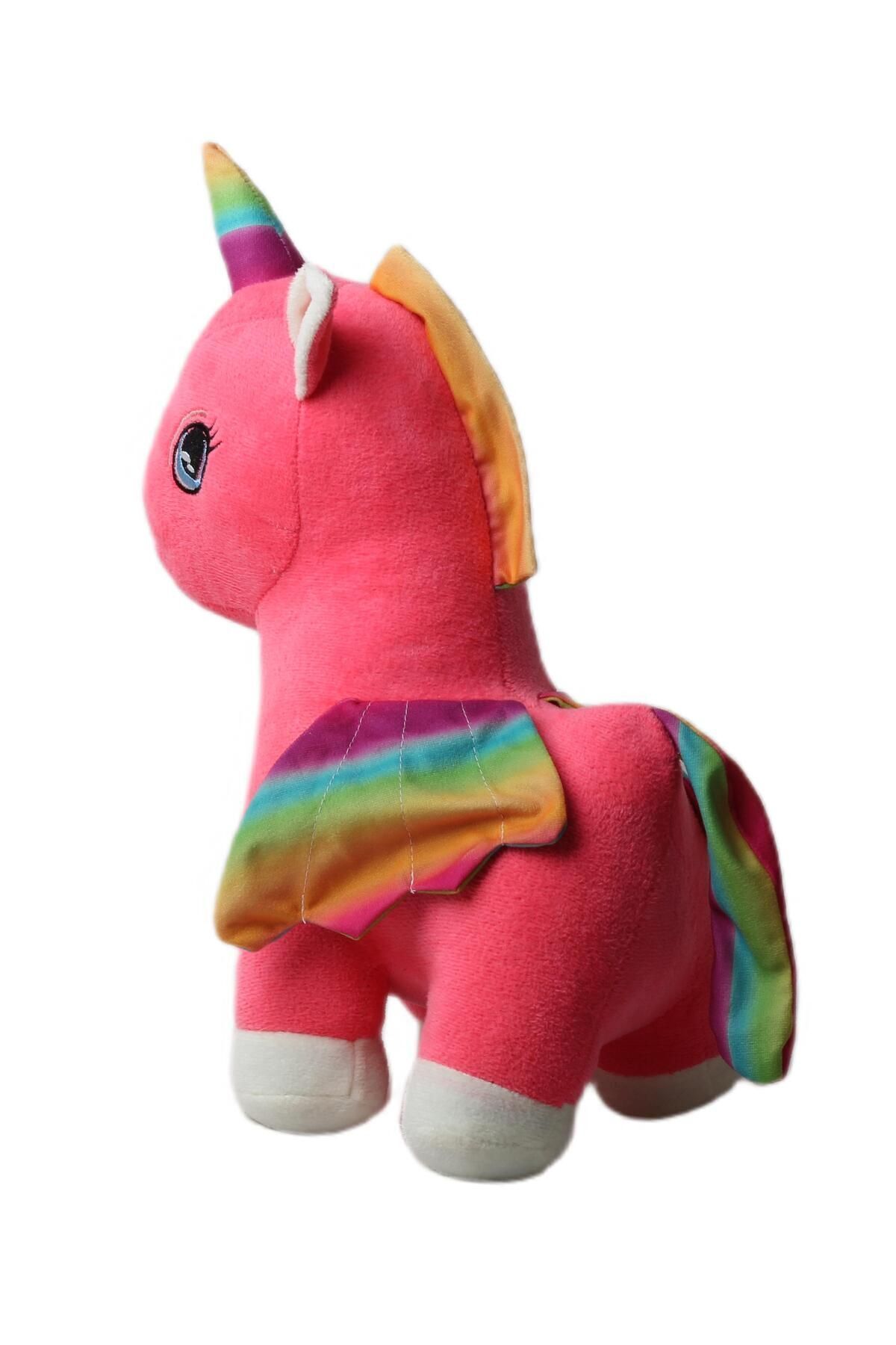e-life shop-Unicorn Pegasus Horse Figured Plush Toy with Rainbow Pattern Imported Fabric - Sleep & Playmate, Large Size 5