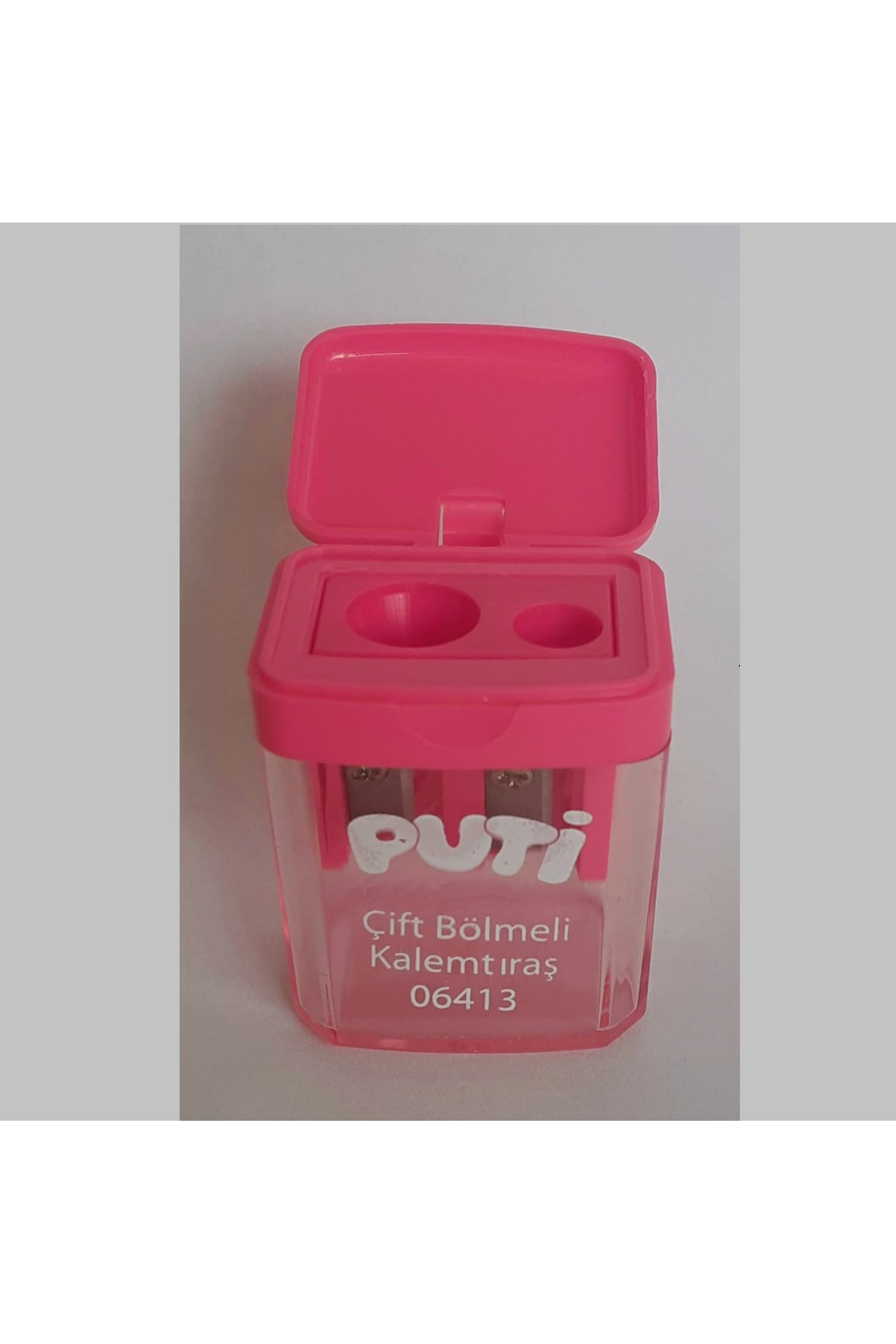 Puti Çift Bölmeli Hazneli Kalemtıraş 1 Adet
