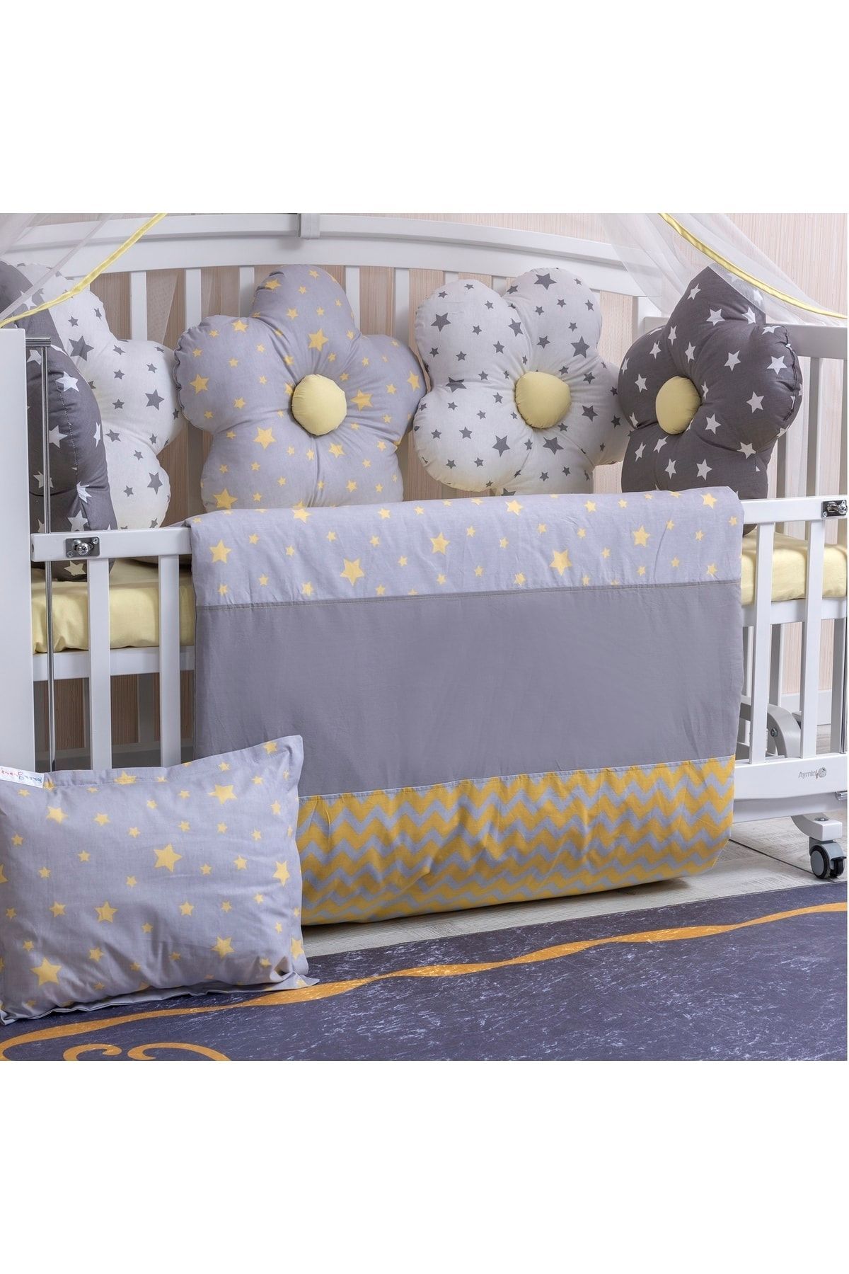 Mini Baby Bebek Uyku Seti 60x120 Astel Sarı 11 Parça fotoğrafı 2 (önizleme)