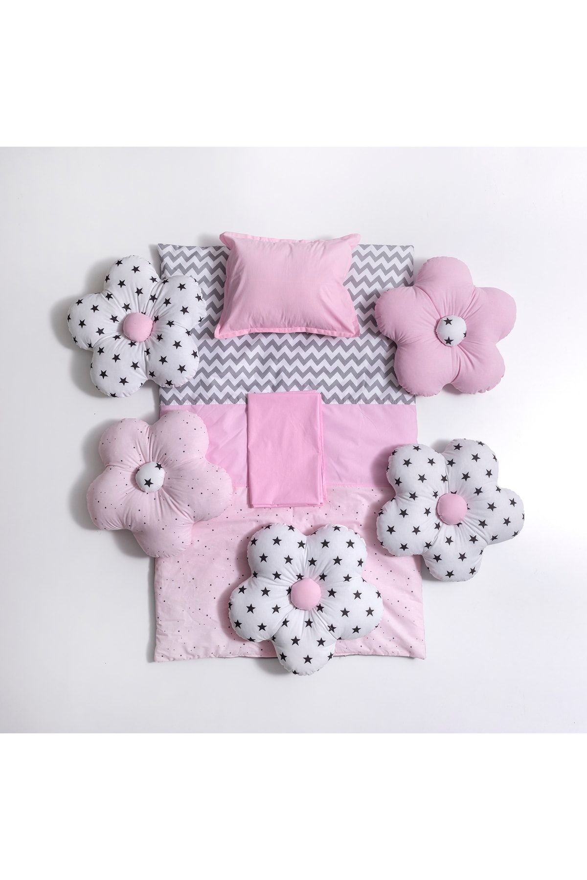 Mini Baby Bebek Uyku Seti 60x120 Astel Pembe Cibinlikli fotoğrafı 5 (önizleme)