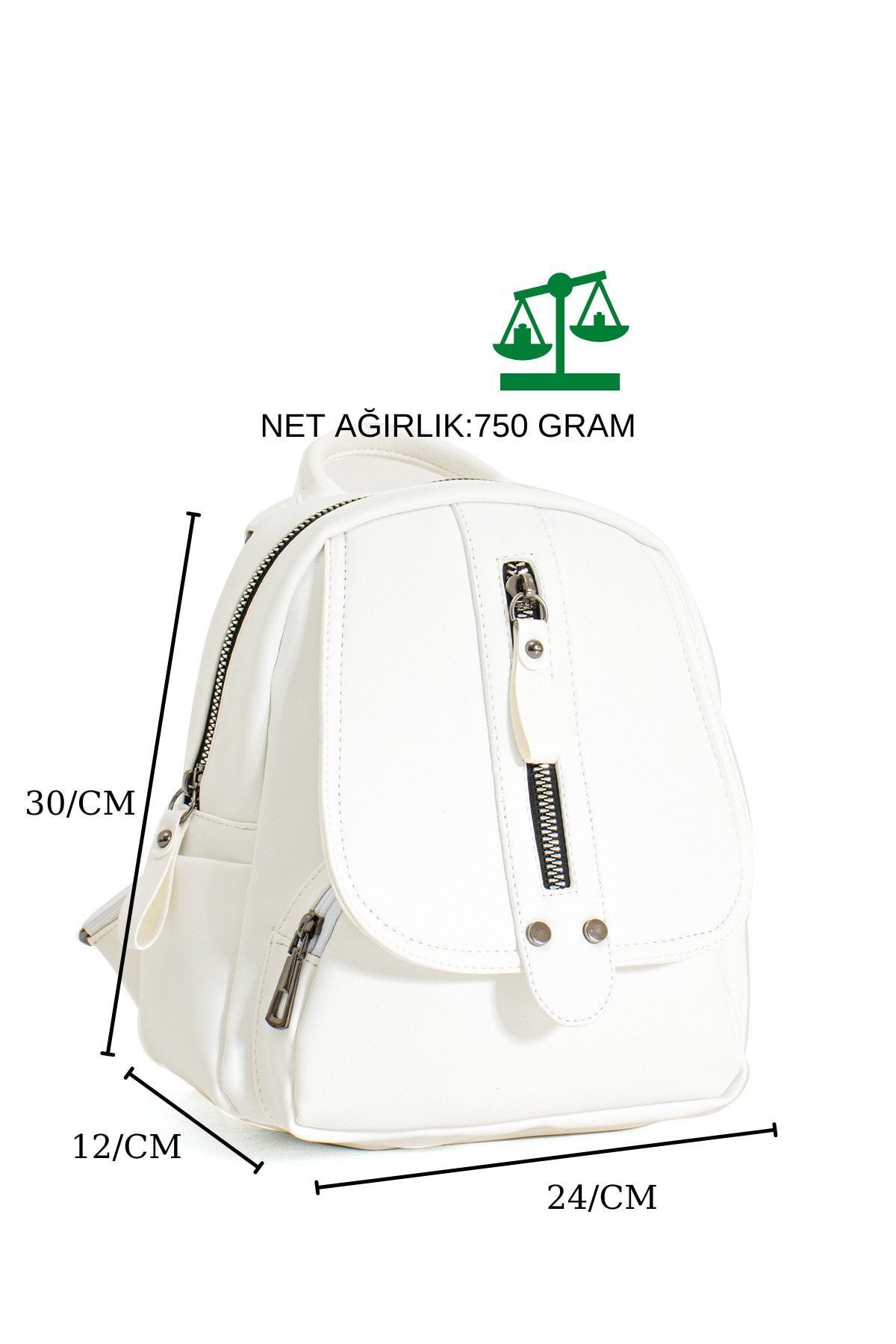 FiONA BAG Kadın Beyaz Sırt Ve Omuz Çantası Taşıması Kolay Ve Çok Kullanışlı fotoğrafı 5 (önizleme)