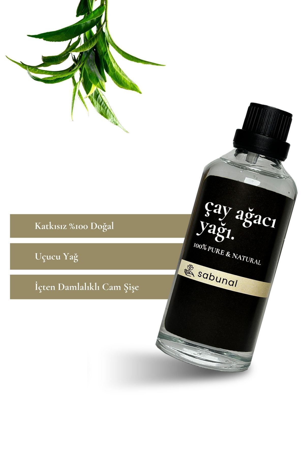 روغن درخت چای 100 میلی لیتر برای پوست های مستعد آکنه و جوش، در برابر قارچ و مشکلات پوستی sabunal