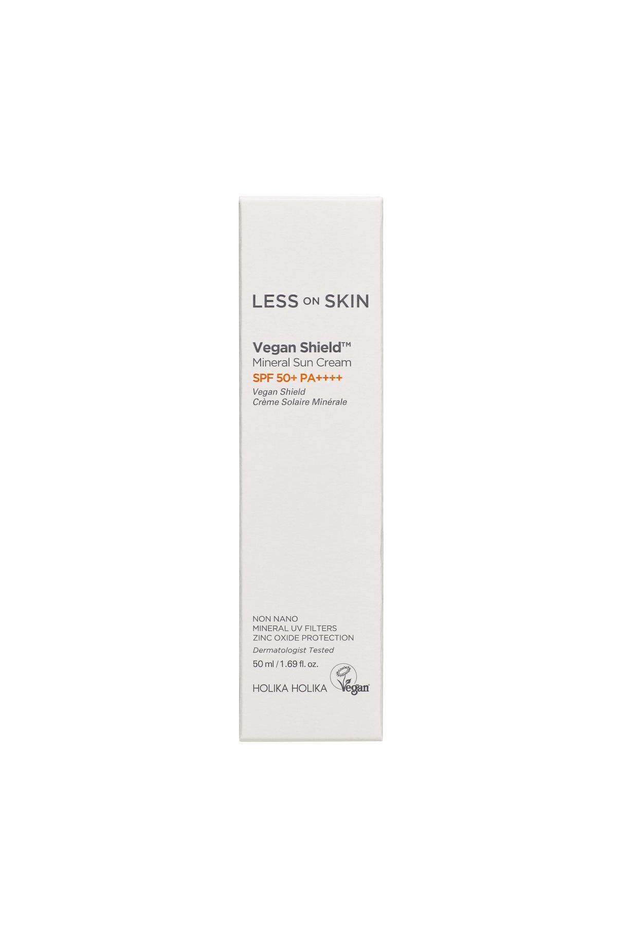 کرم ضد آفتاب صورت خورشید وگان SHIELD MINERAL SUN SPF 50+ PA ++++ خورشیدی فیلتر معدنی 50 میل Holika Holika