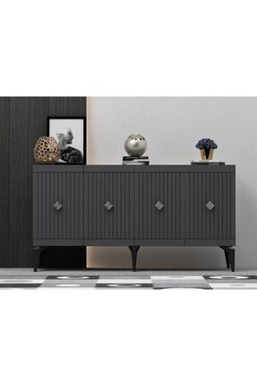 cantek dizayn 150 cm Midas  Konsol Antrasit Gümüş