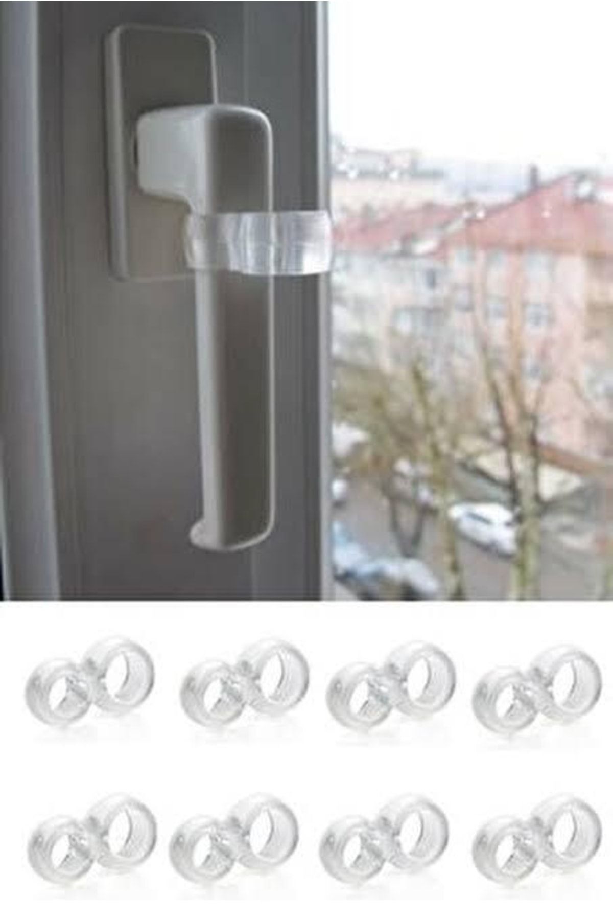 G-Plast-Door Handle Rubber Door Stopper Snap-On Handle Pack of 5 6