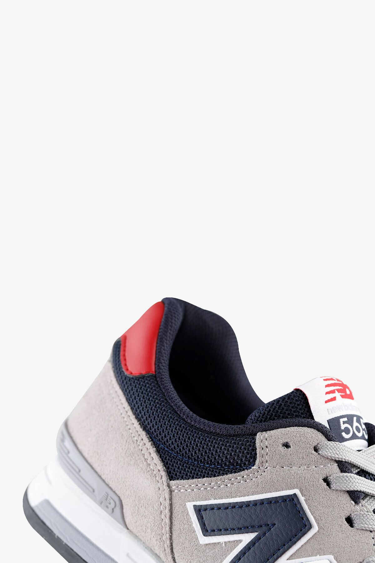 New balance 565 grey red hot sale
