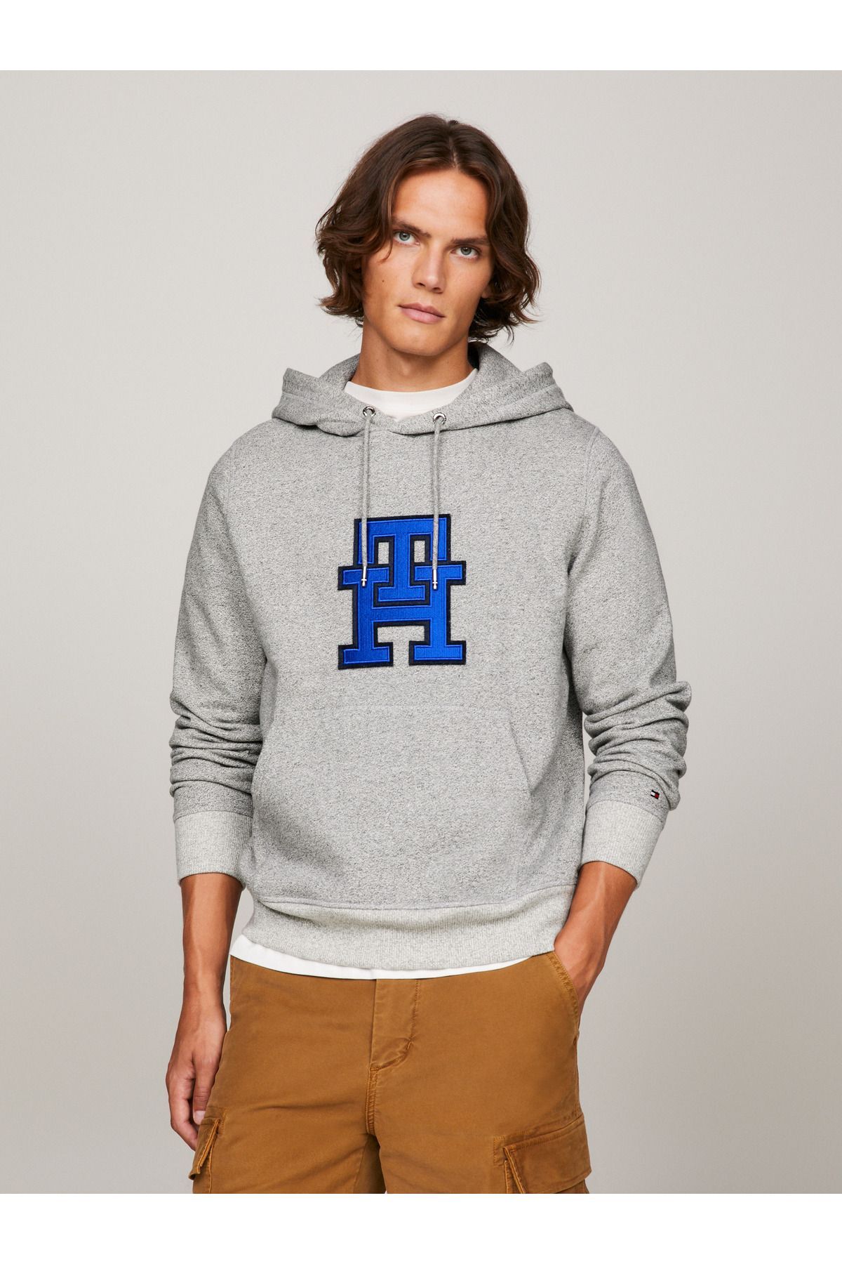 سویشرت مردانه خاکستری تامی هیلفیگرTommy Hilfiger | MW0MW32739 اورجینال - تصویر 5