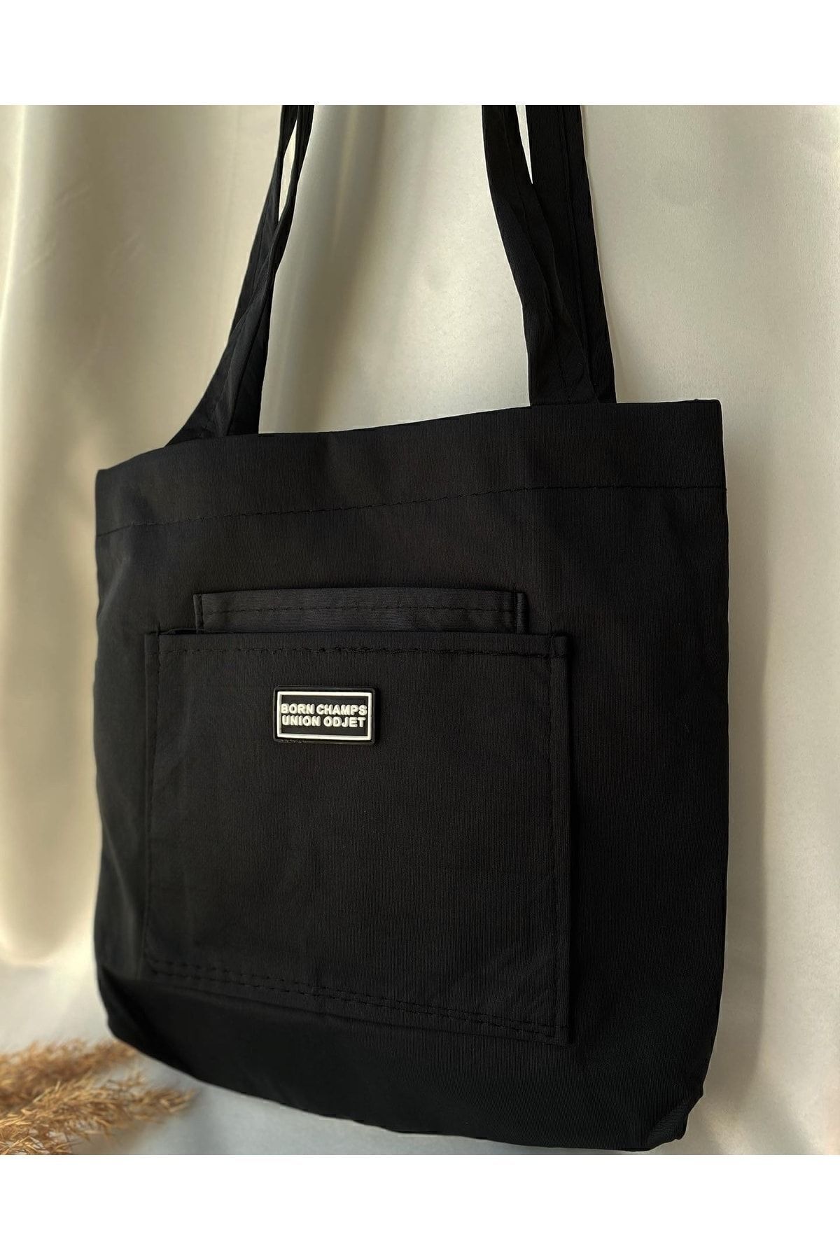 BagMarketing Geantă Mare De Sport Pentru Femei, Neagră, Din Material Moale, Cu Braț Și Curea De Umăr Unisex - One Size