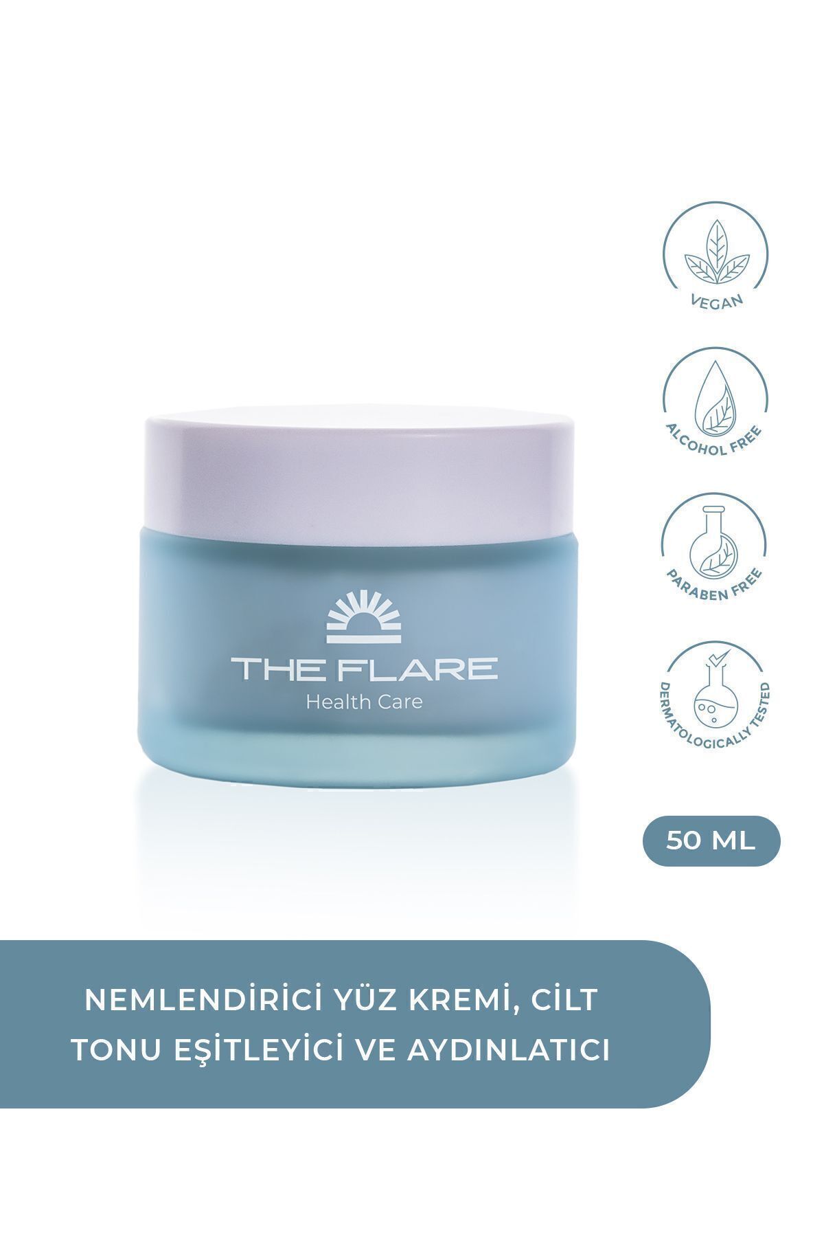 The Flare Health Care Yoğun Nemlendirici Yüz Ve Cilt Bakımı Kremi Eşitleyici Aydınlatıcı Tüm Cilt Tipleri 50 ml