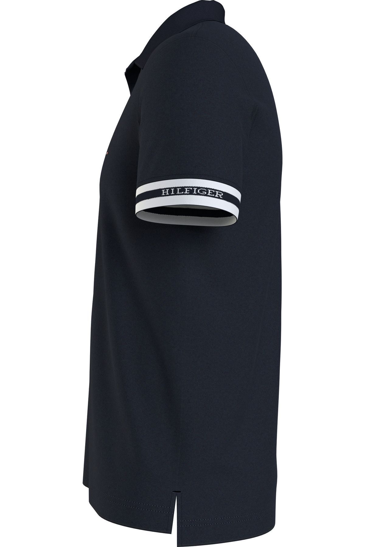 تی شرت یقه پولو آبی مردانه چوگان Slim Fit Cuff Tommy Hilfiger