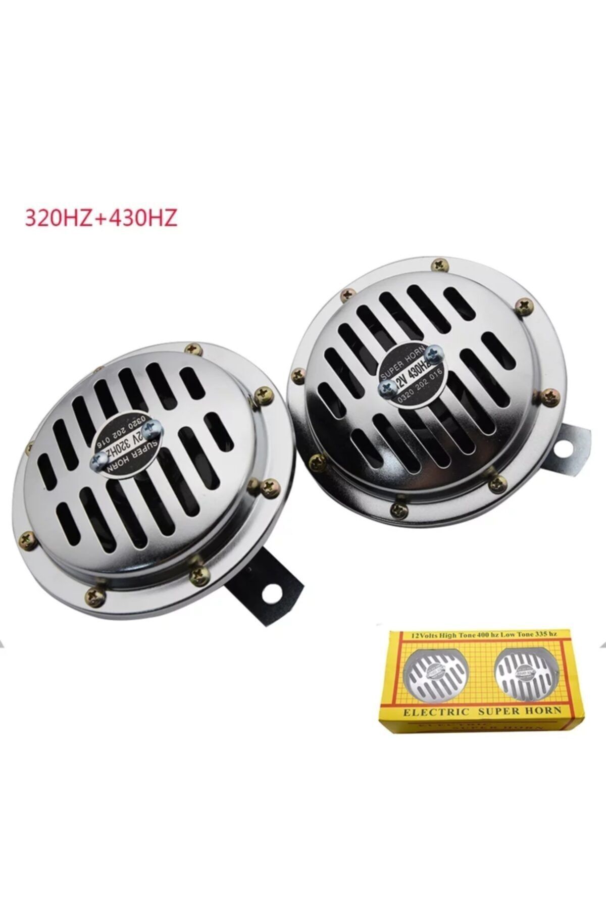 gürlerotoaksesuar Korna Super Tone 12v Hella Tipi 13cm Set