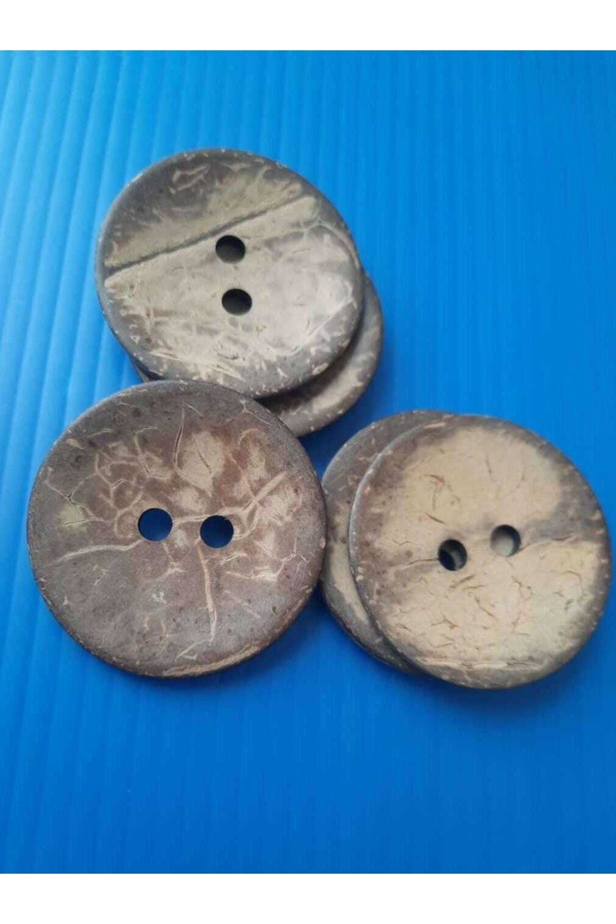 İMREN AKSESUAR Kokanat Ahşap Düğme 4,5 Cm Genişliğinde Olup 1 Pakette 5 Adettir,dug1103