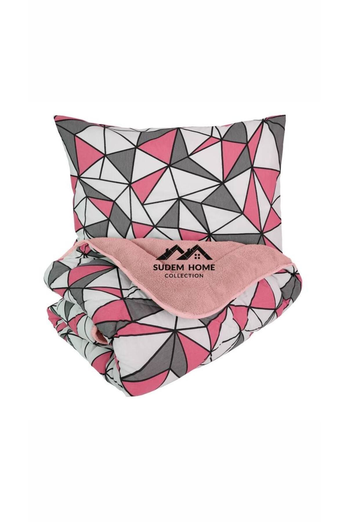 Sudemhome-Welsoft Single Sleeping Set - Double Sided Fluffy, Powder Marble, Elastic Sheet 2