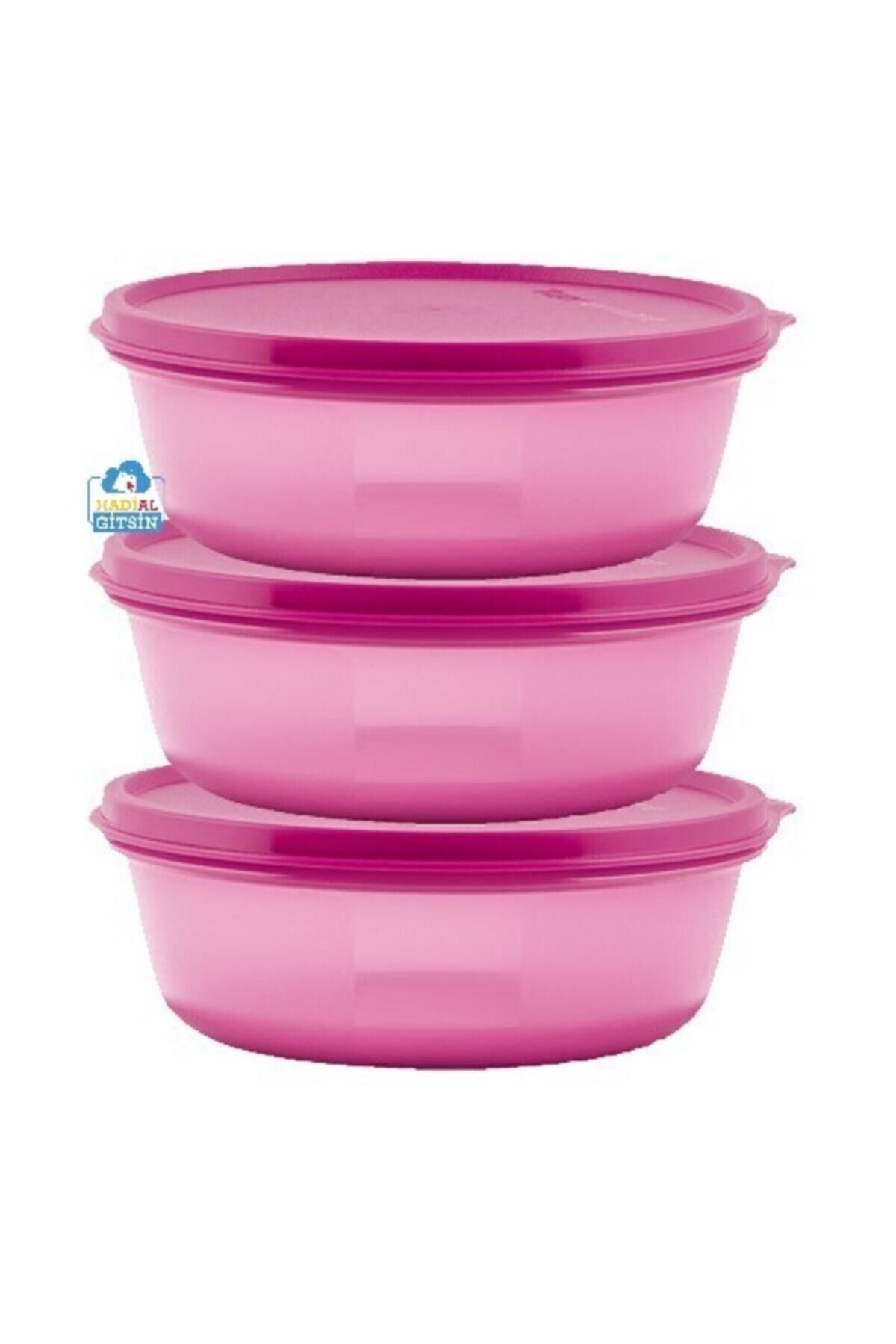 Tupperware-Refrigerator Storage Container 600 ml Set of 3 Pink (THREE SUGARPARE) 1