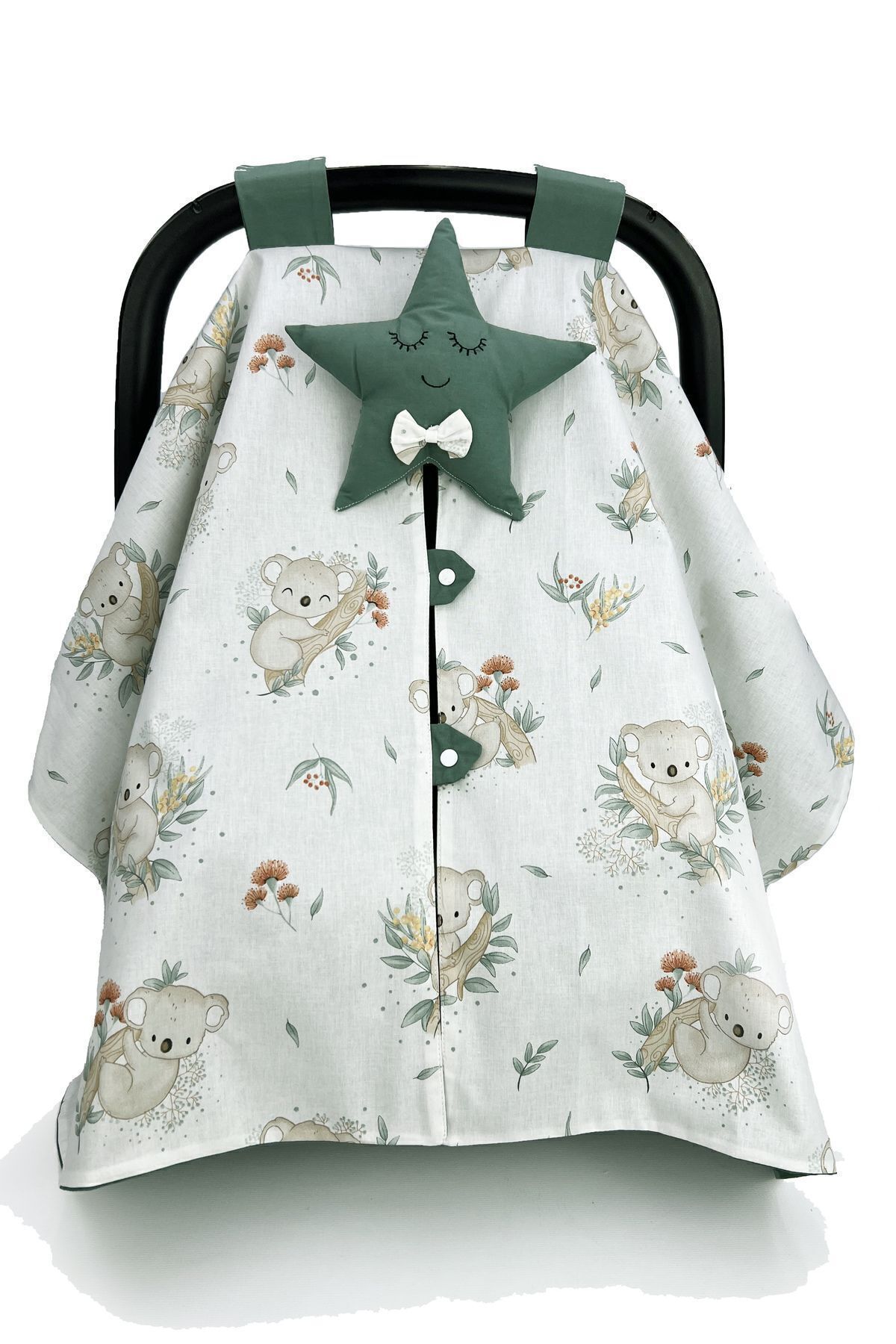 Atölye Eda Exclusive Koala Desen Puset Örtüsü Minderi Çarşafı 3 Parça fotoğrafı 2 (önizleme)