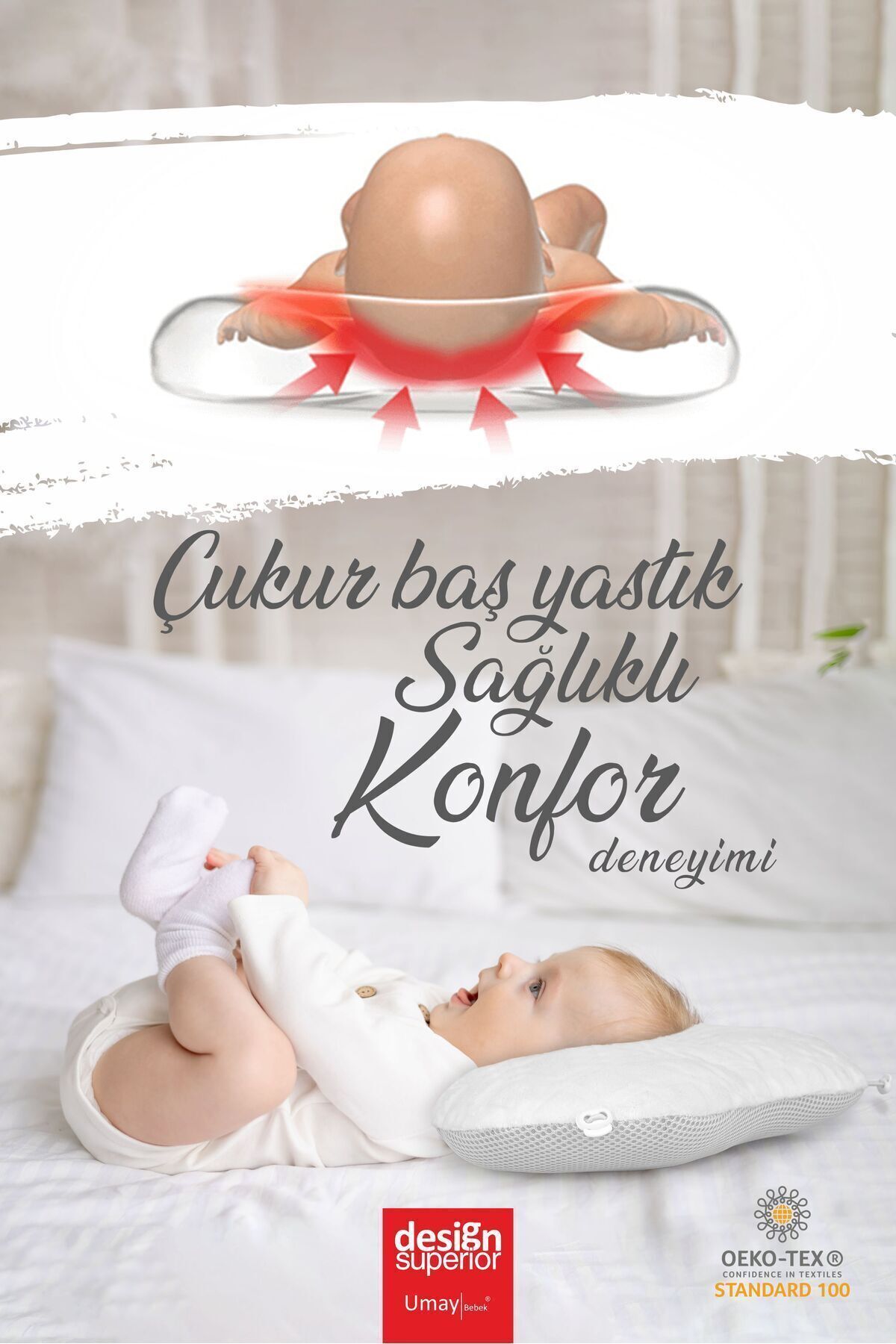 Umaybebek Düz Kafa Yastığı, Bebek Kafa Sendromu Yastığı, Yenidoğan Yastık, Uyku Baş Yastığı fotoğrafı 6 (önizleme)