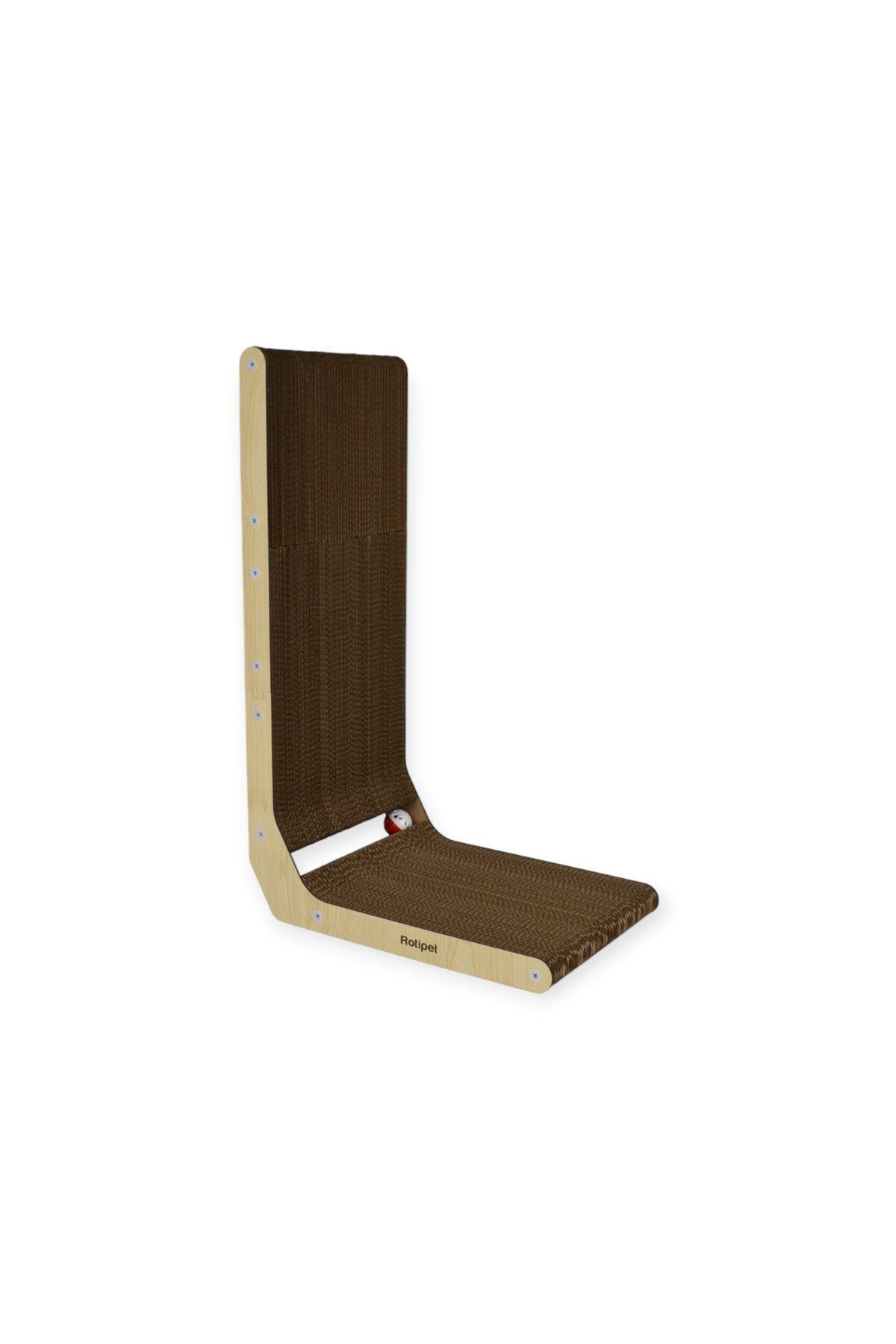 Rotipet-Cardboard Cat Scratcher L-Shaped Bulk with Catnip 28x42x68 cm 1