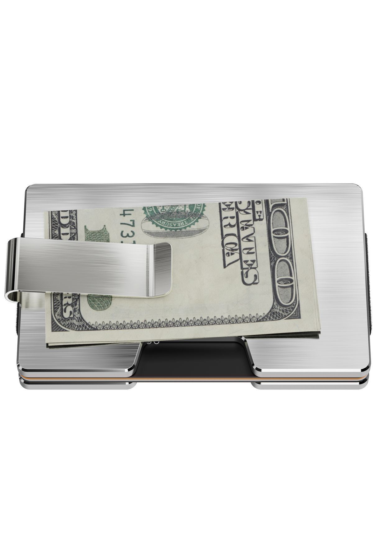 Louise Motto-Cardx - Detroit - New Generation Metal Wallet & Card Holder - Rfid, Removable Clip (SILVER) 8