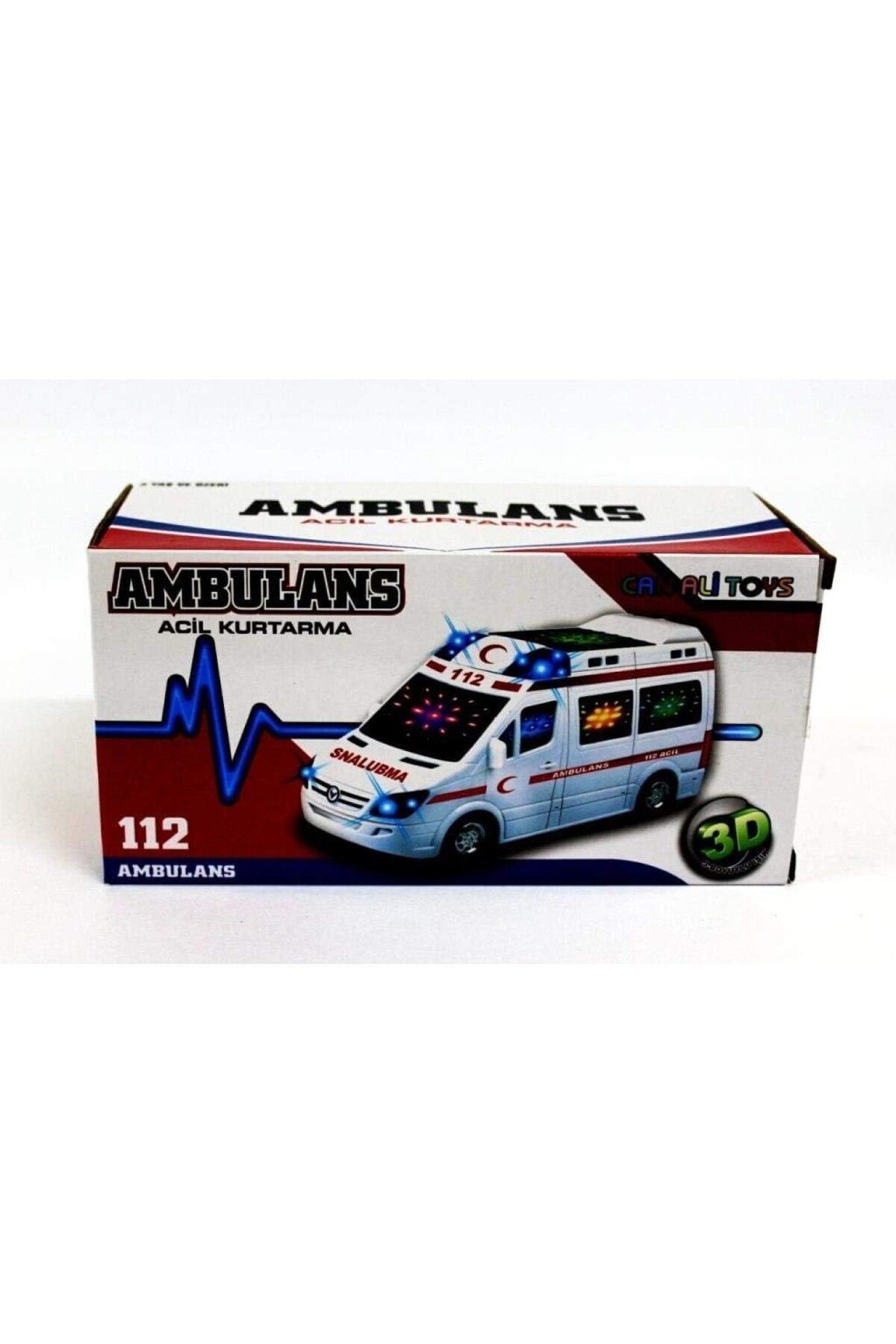 Brother Toys 3d Işıklı Müzikli Kendi Kendine Gezen Büyük Boy 112 Yazılı Oyuncak Ambulans 21 Cm. fotoğrafı 4 (önizleme)