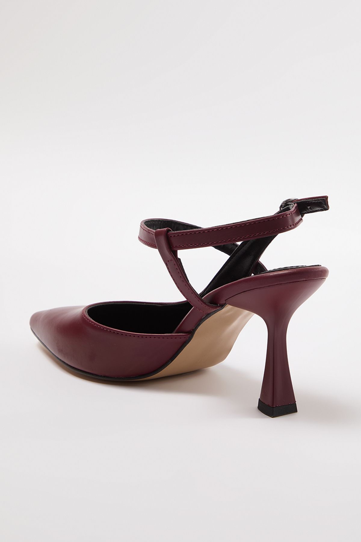 TRENDYOL SHOES-Burgunderrote Damenschuhe mit dünnem Absatz – Knöchelriemen TAKAW25TO00004 6
