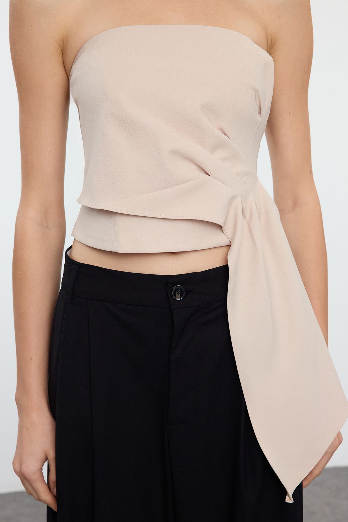 Trendyol Collection-Strapless Stone Crop Bustier - Tpraw25Bs00003 3