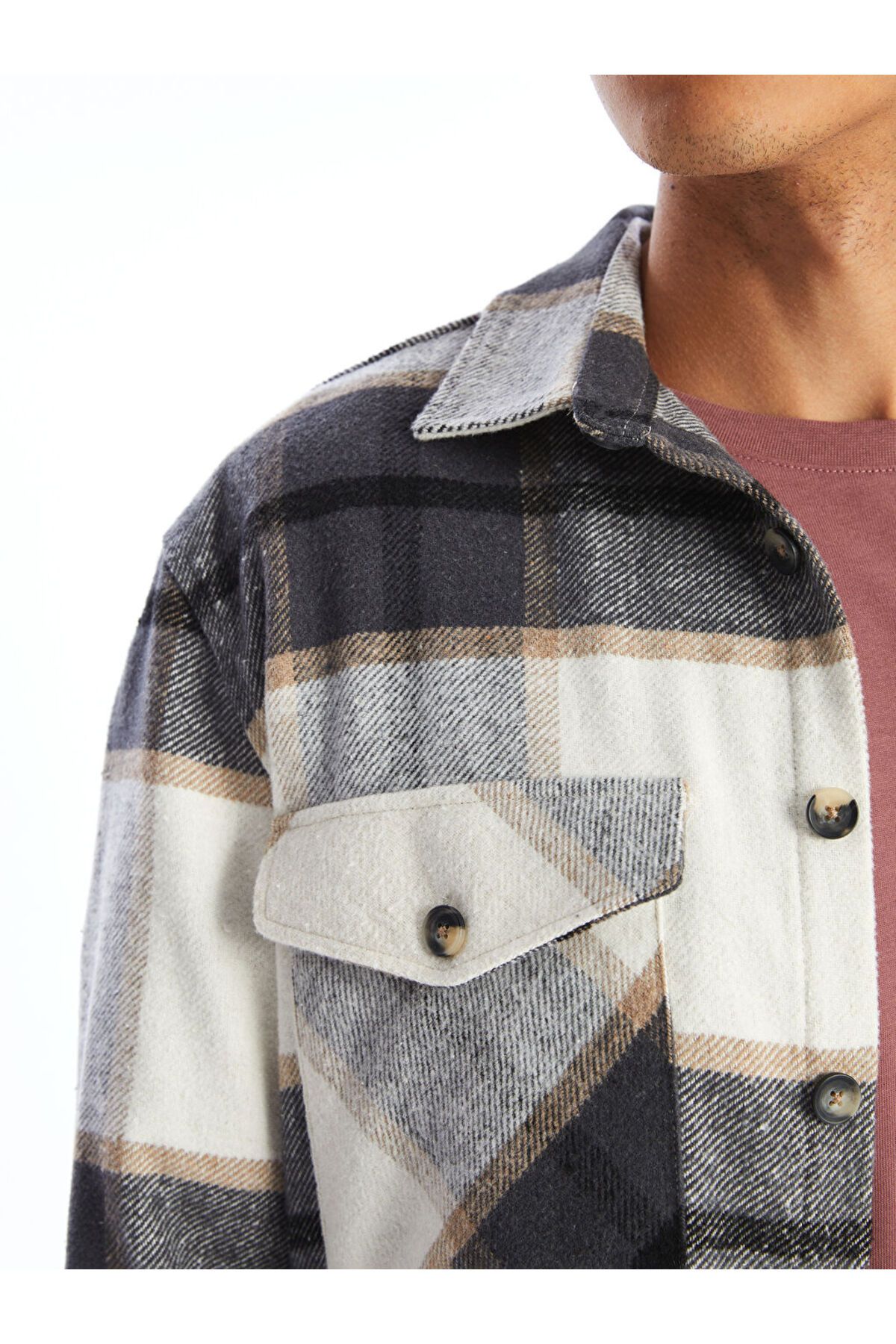 LC Waikiki-Plaid Patterned Regular Fit Men's Lumberjack Shirt - Long Sleeve Jacket 3