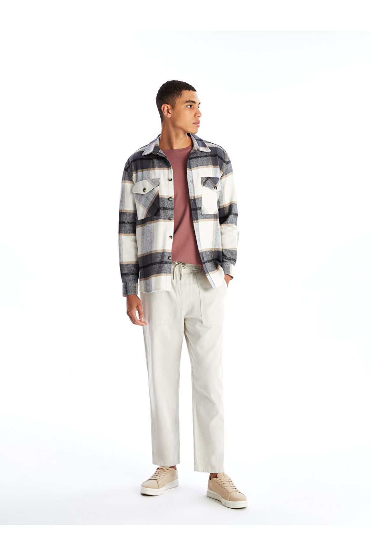 LC Waikiki-Plaid Patterned Regular Fit Men's Lumberjack Shirt - Long Sleeve Jacket 2