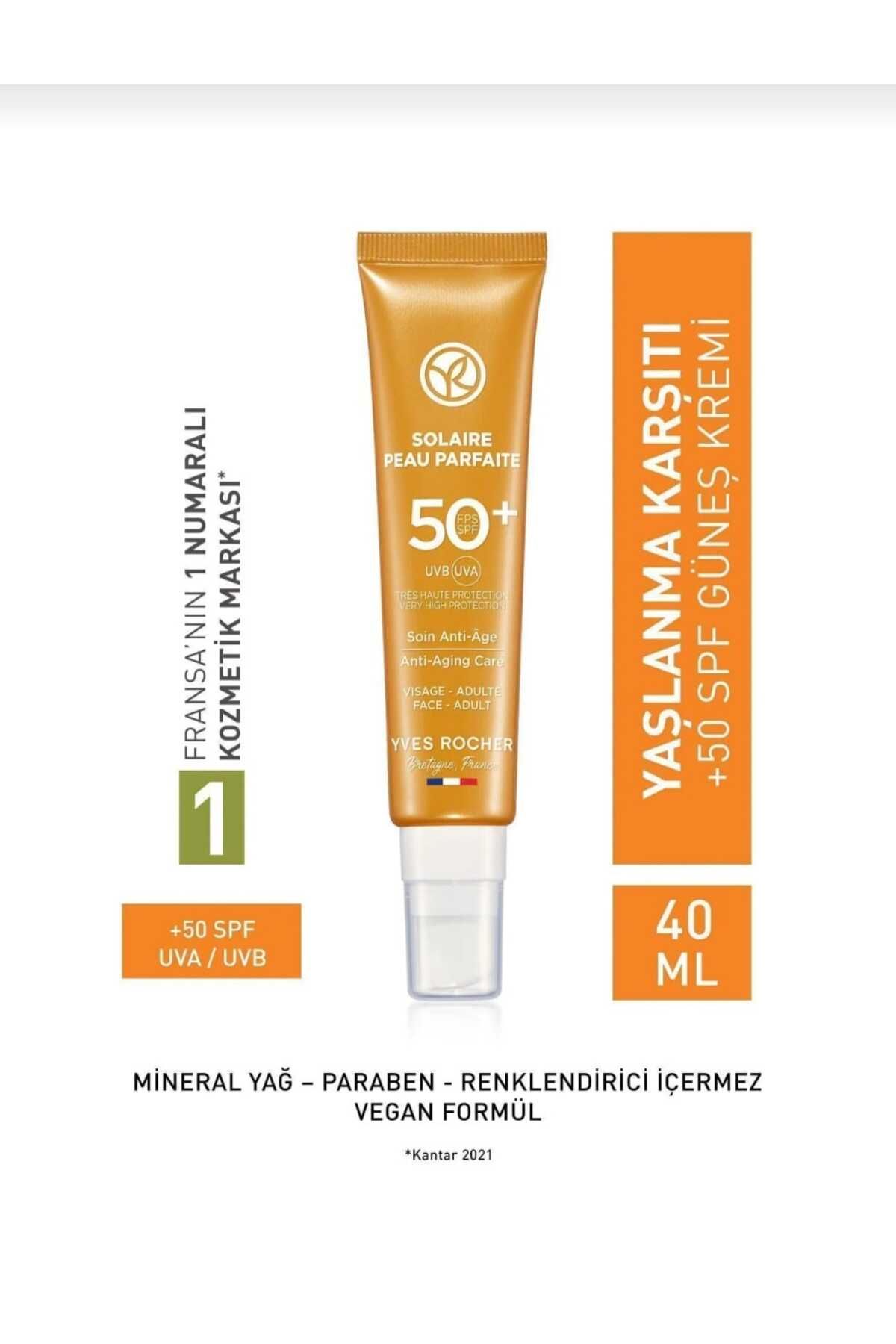 ضدآفتاب صورت SPF 50+ ضدپیری سولایر پو پرفکت ایوروشه Yves Rocher