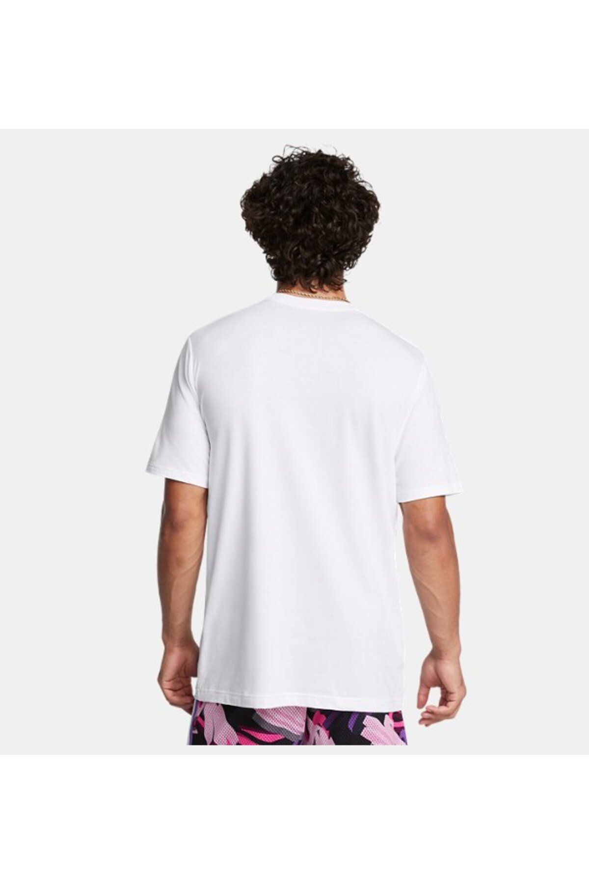 تی شرت ورزشی سفید مردانه آرم UA 100 Under Armour