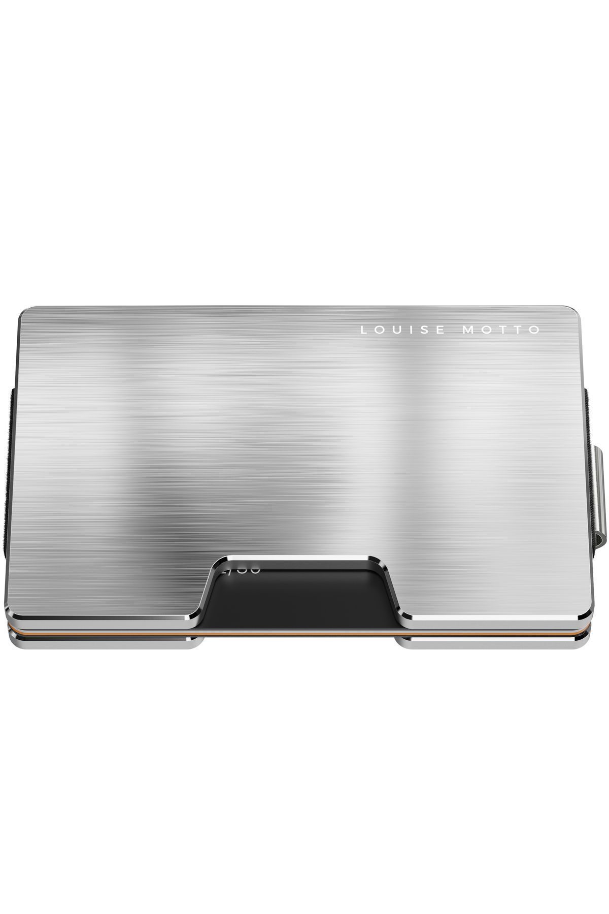 Louise Motto-Cardx - Detroit - New Generation Metal Wallet & Card Holder - Rfid, Removable Clip (SILVER) 2