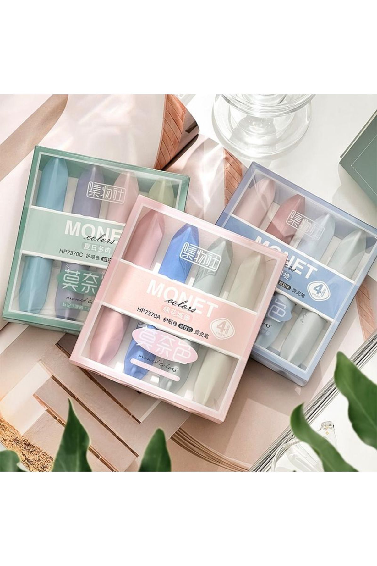 NaSaDAN 3 Lü Maskara Model Pastel Renkler Fosforlu Kalem Seti 12 Adet