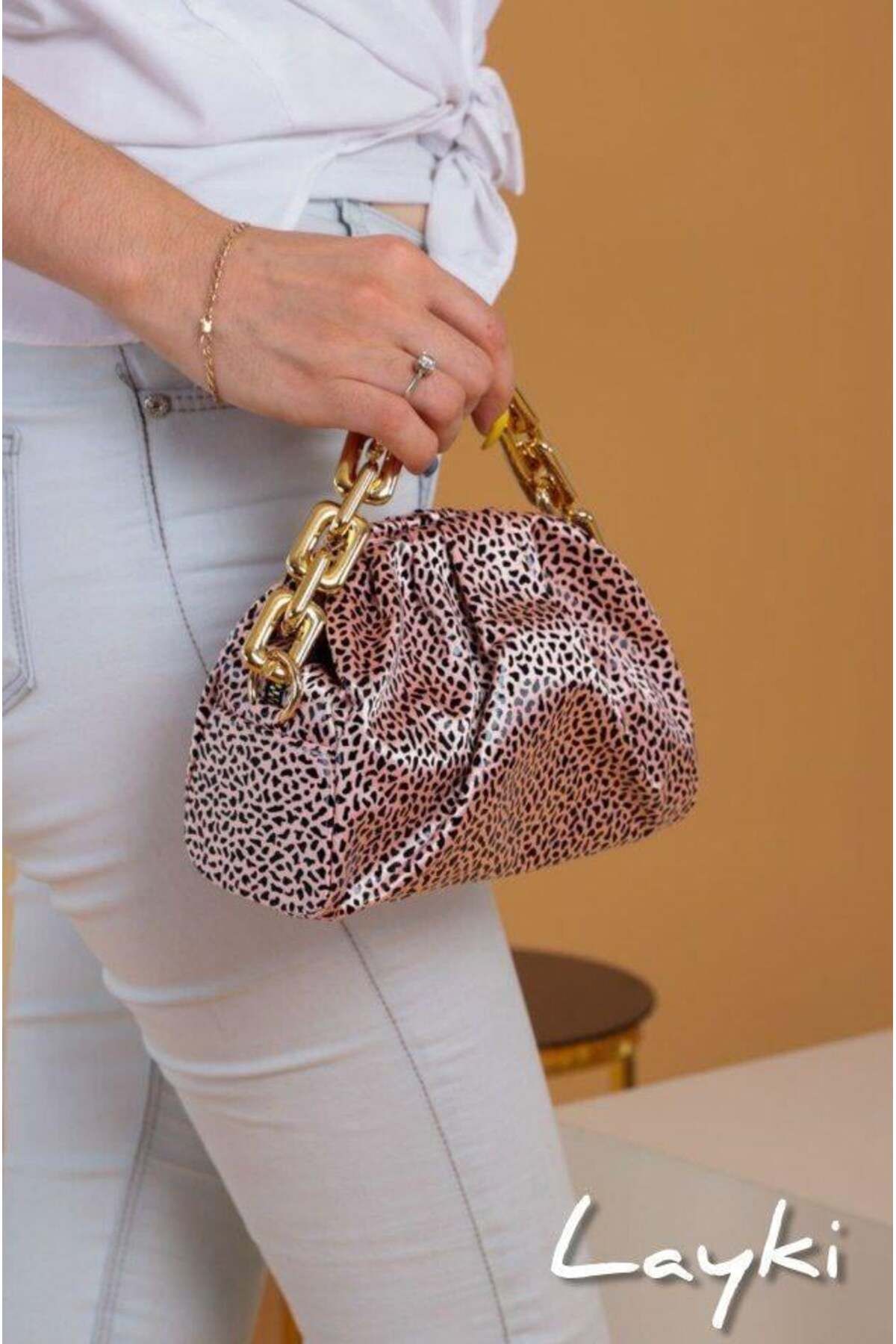 layki-Hera Powder Colored Croquet Strap Bag 2