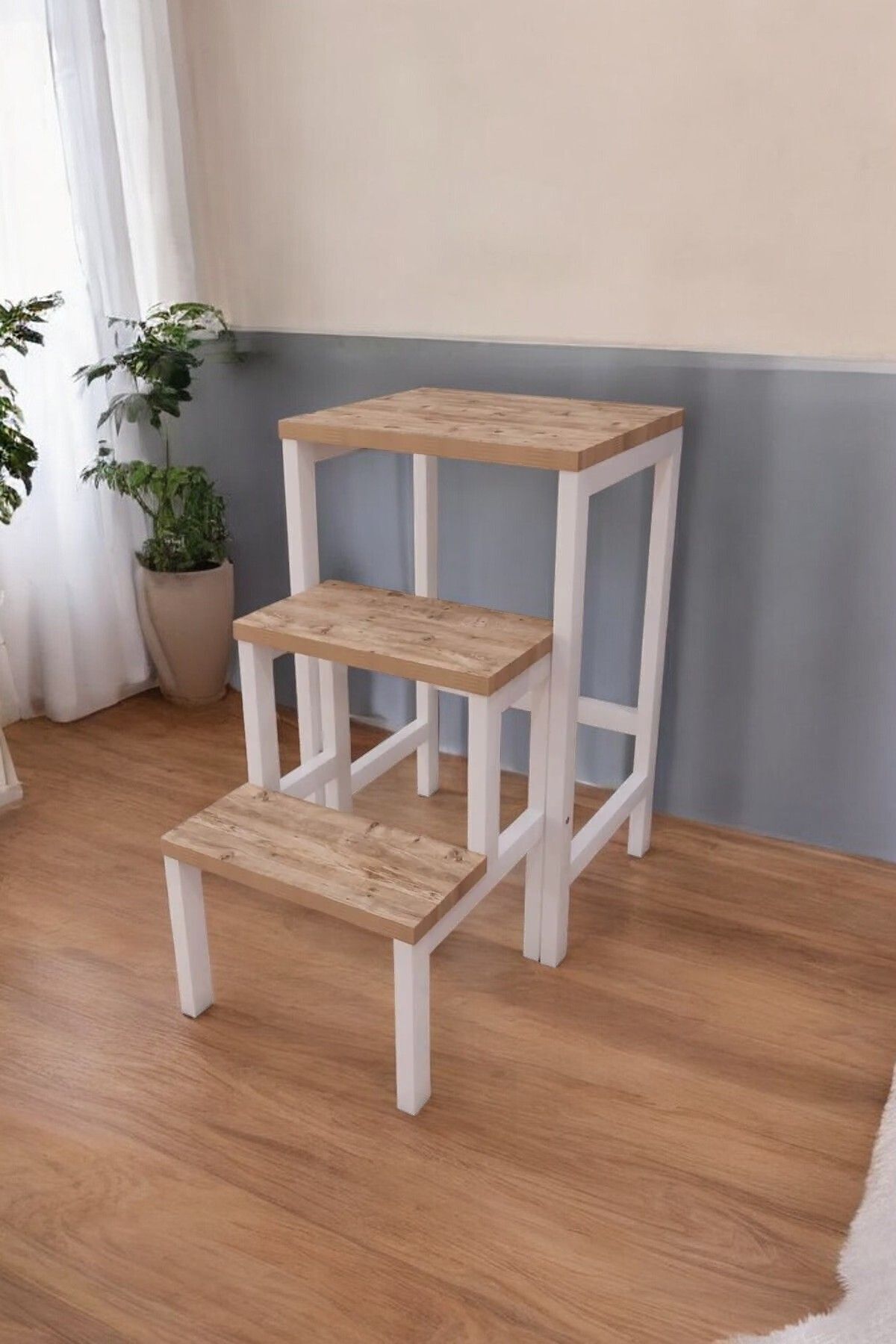orlantha-Decorative Flower Pot Stool - Folding Ladder, Multi-Purpose Coffee Table 2