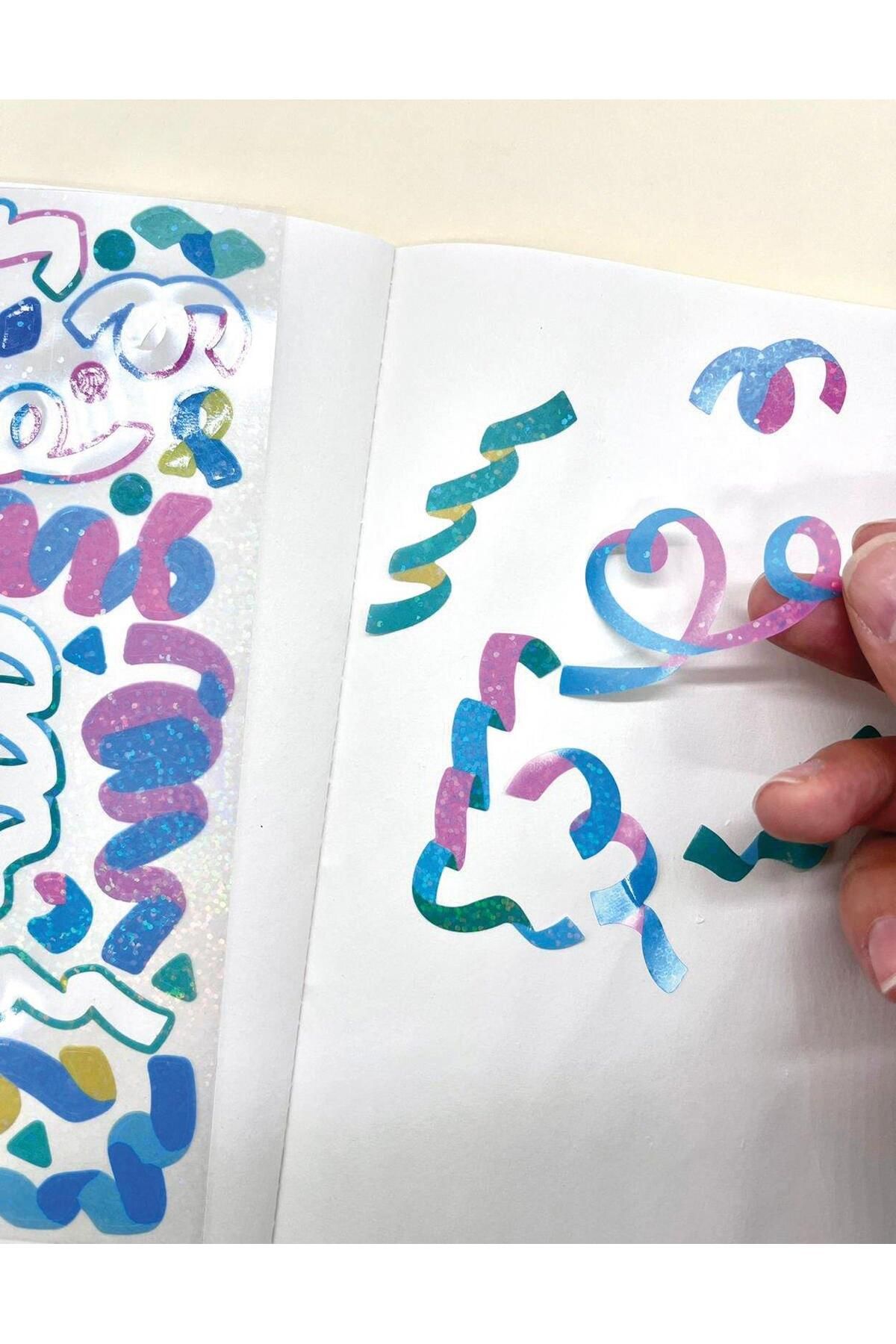 Kağıt Gemi Dükkan-Blue Confetti Sticker 2