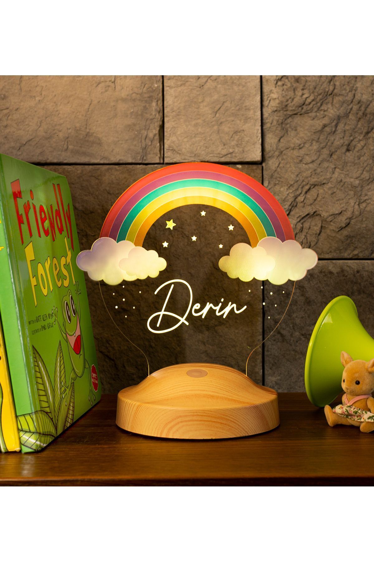 SEVGİLAMBASI Gökkuşağı Rainbow Doğum Günü Hediyesi Led Lamba, Çocuk Odası Gece Lambası fotoğrafı 4 (önizleme)