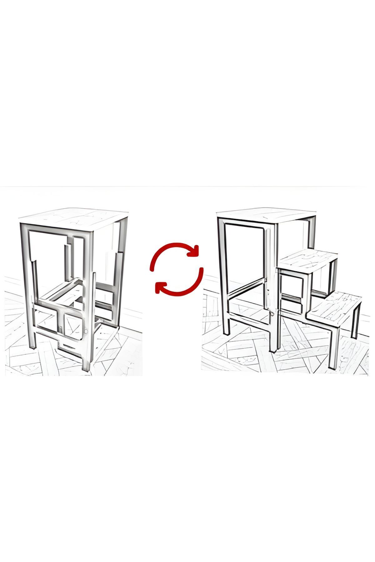 orlantha-Decorative Flower Pot Stool - Folding Ladder, Multi-Purpose Coffee Table 5