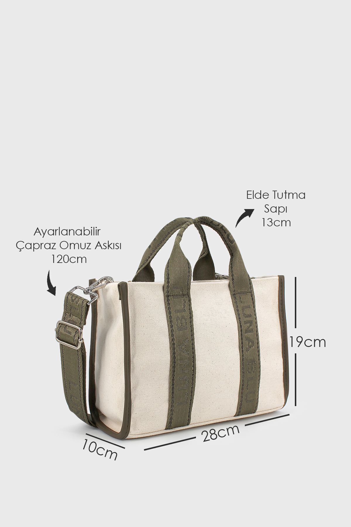 LUNABLU-Women's Khaki Canvas Crossbody Bag 2